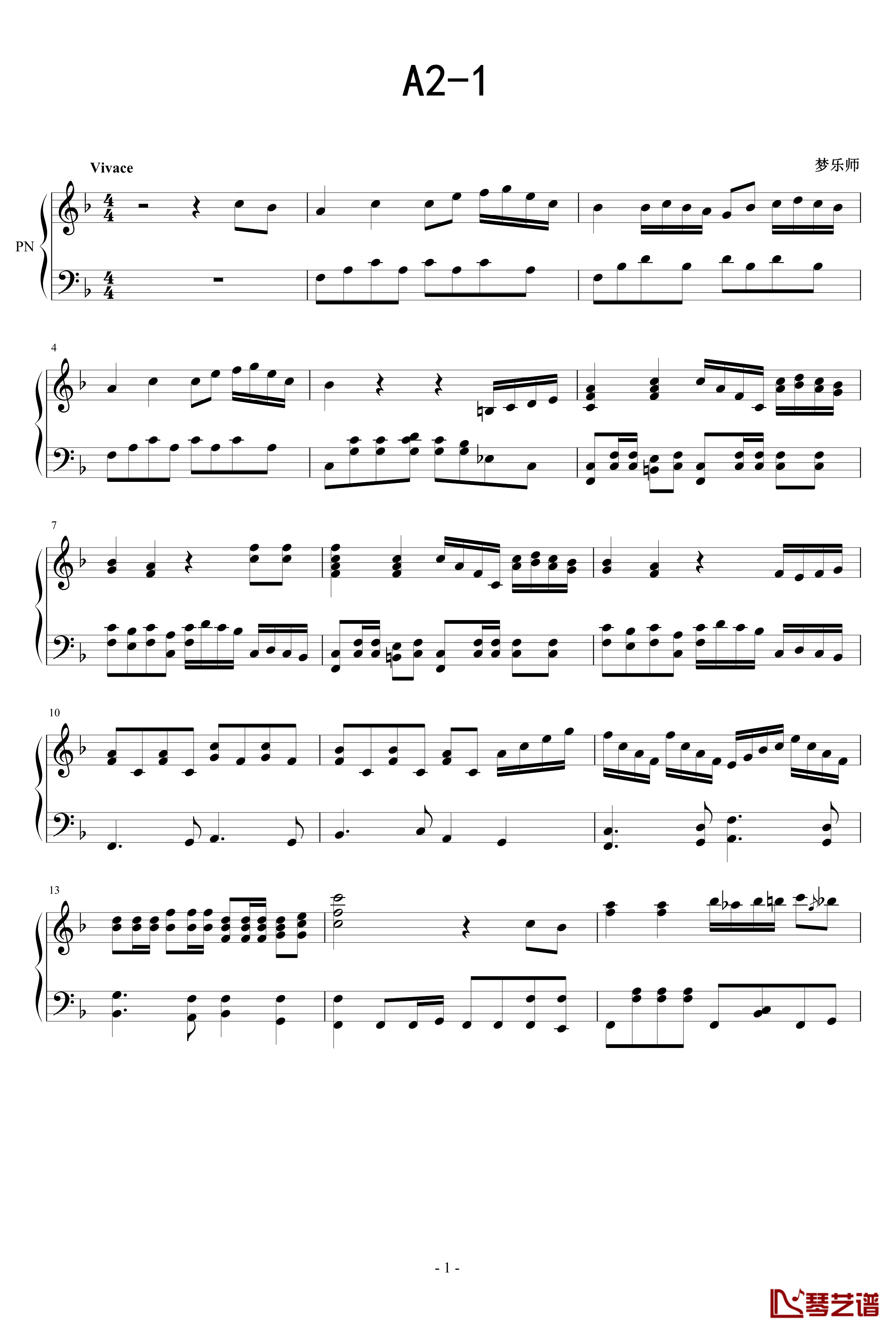 从零学作曲A2-1钢琴谱-梦乐师1