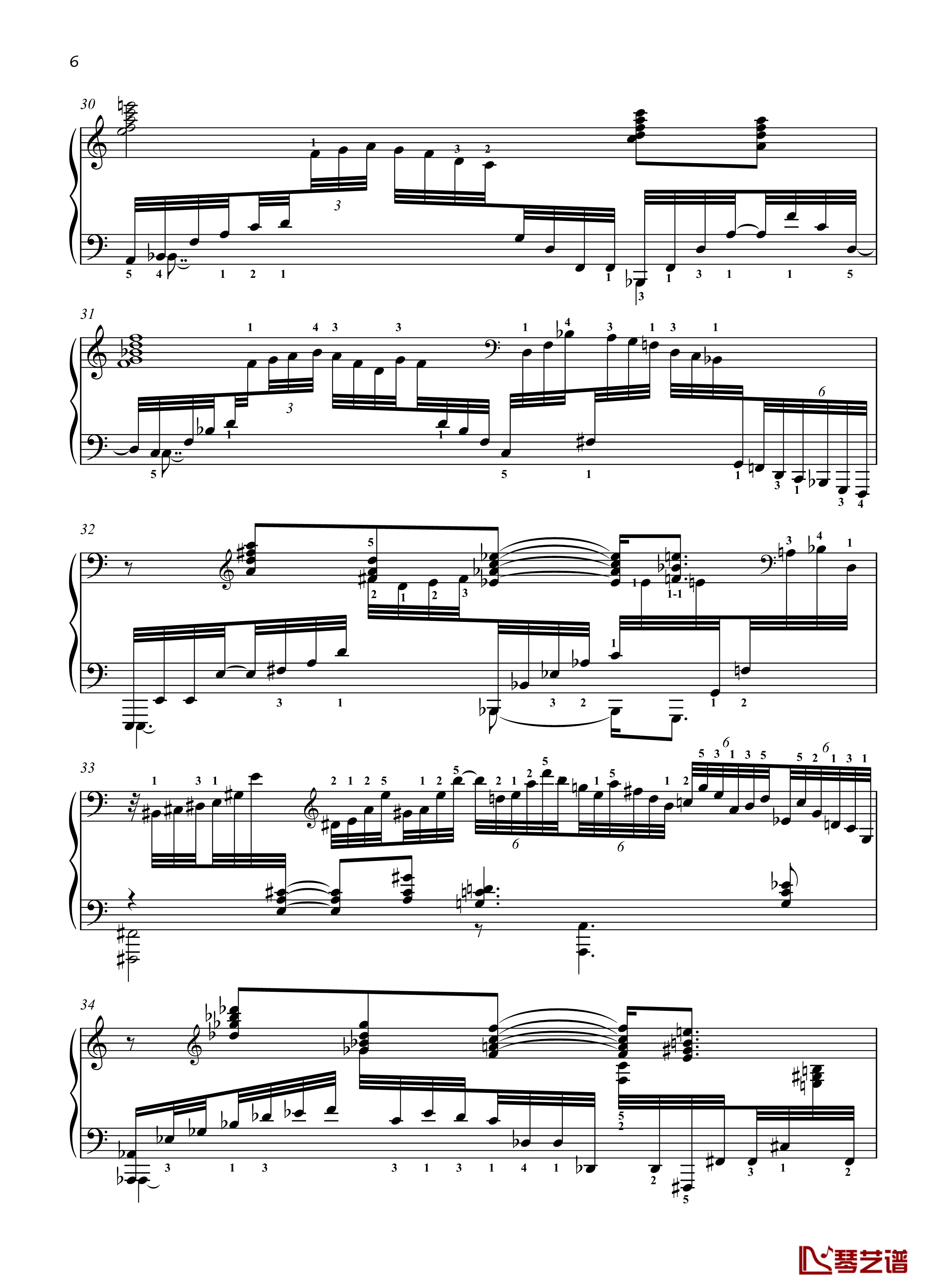 No. 4. Reminiscence钢琴谱-带指法-八首音乐会练习曲  Eight Concert ?tudes Op 40 - -爵士-尼古拉·凯帕斯汀6