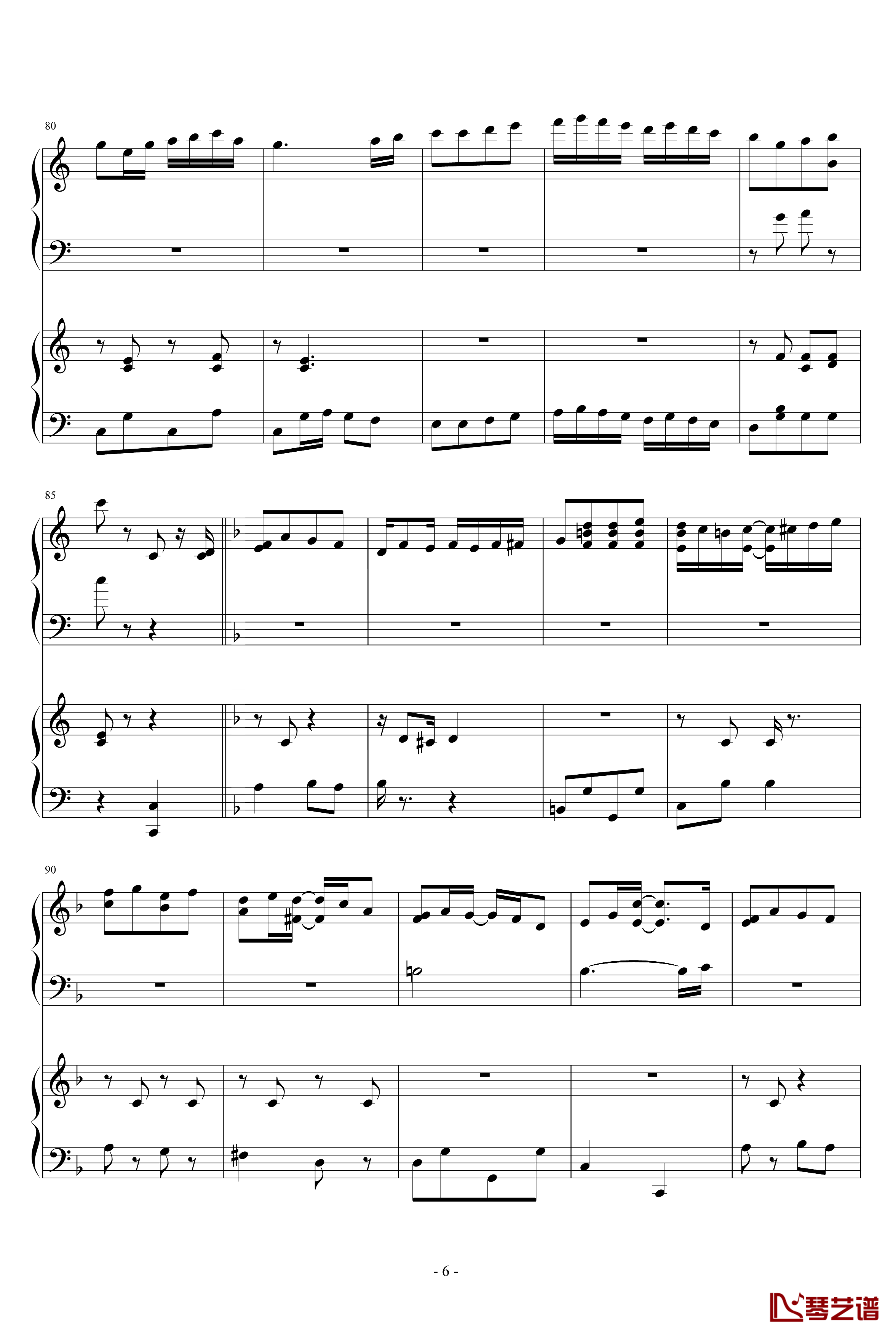 扬基嘟德尔钢琴谱-爵士-dengguobiao6