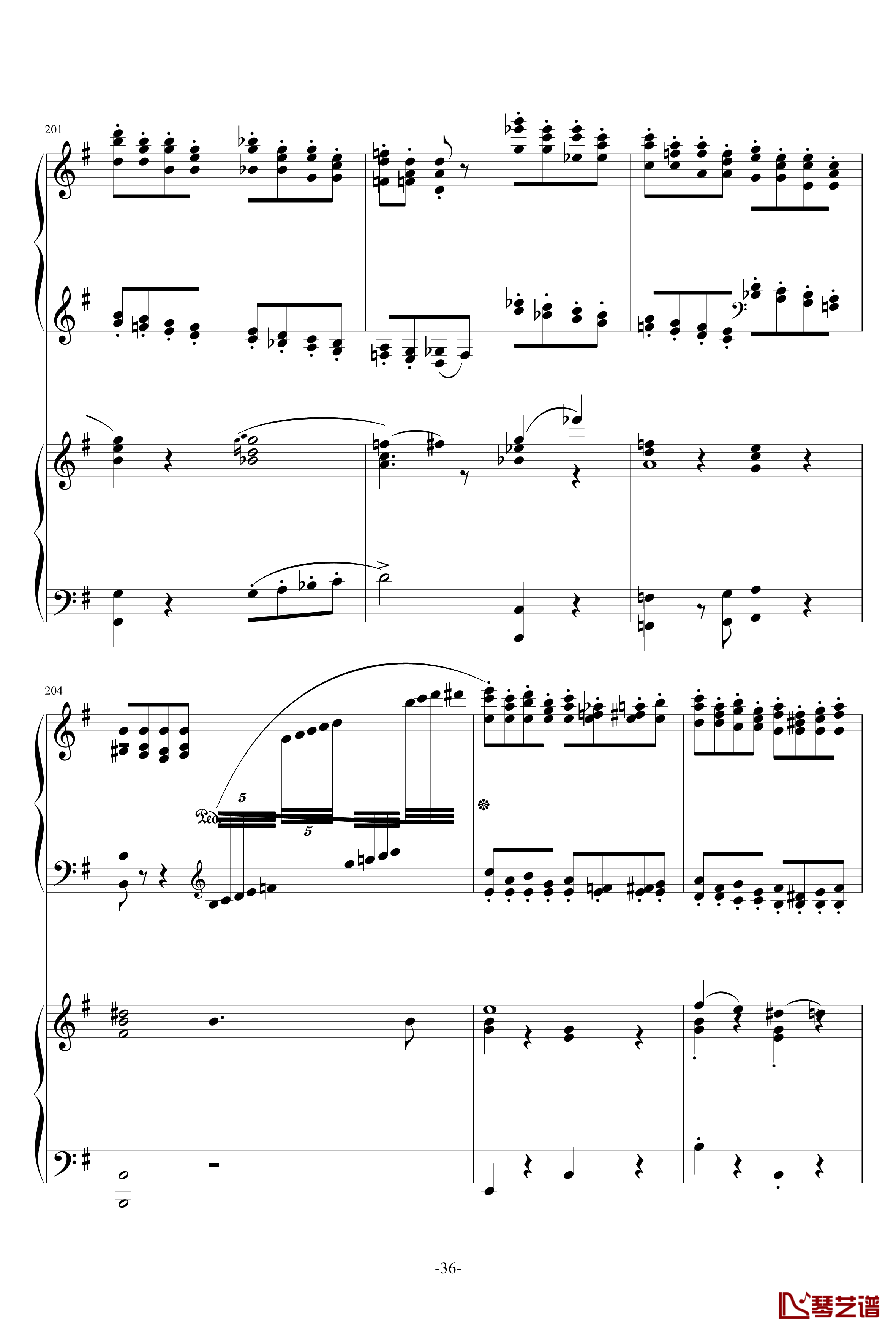 普罗科菲耶夫第三钢琴协奏曲第二乐章钢琴谱36