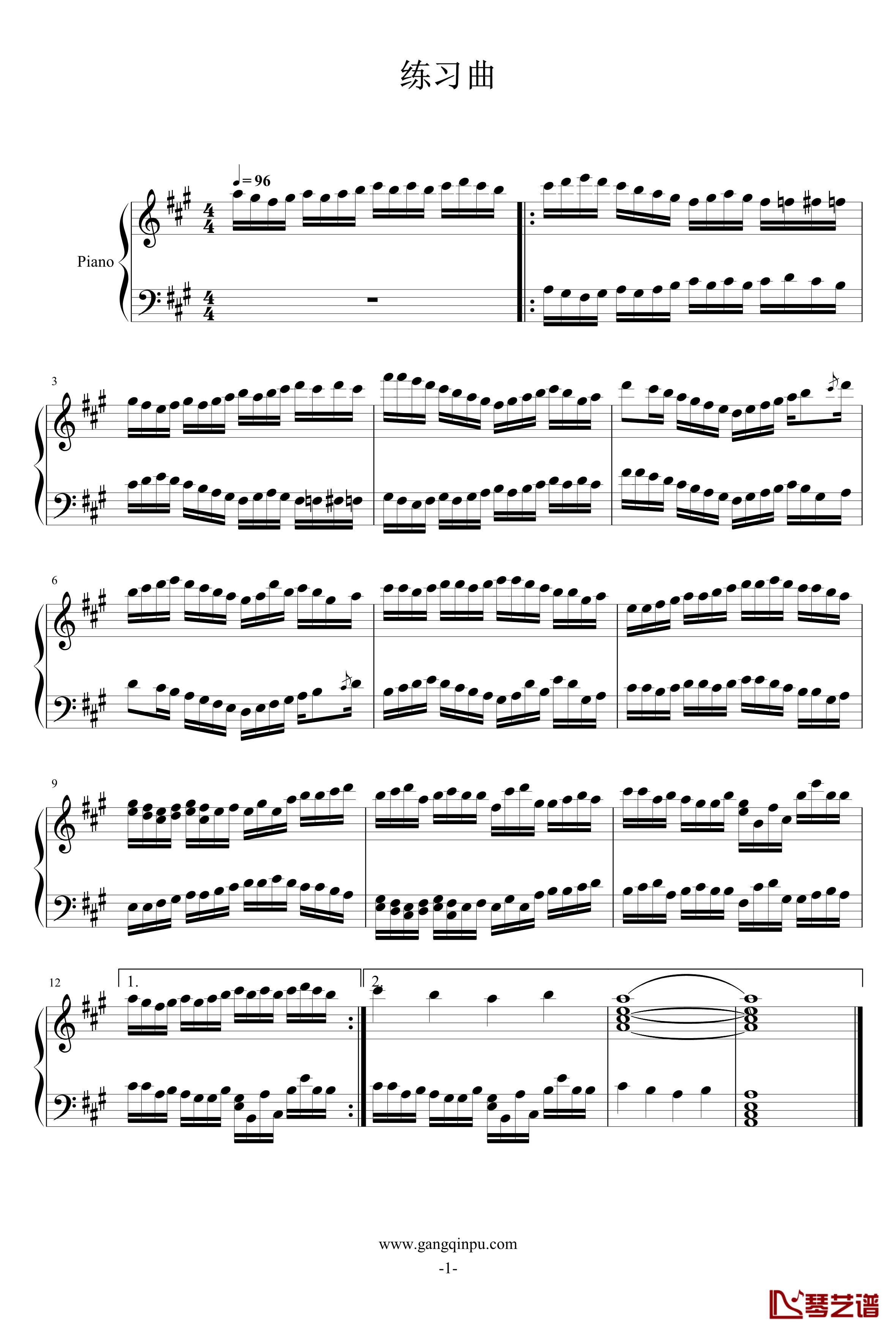 练习曲钢琴谱-lolaikia1