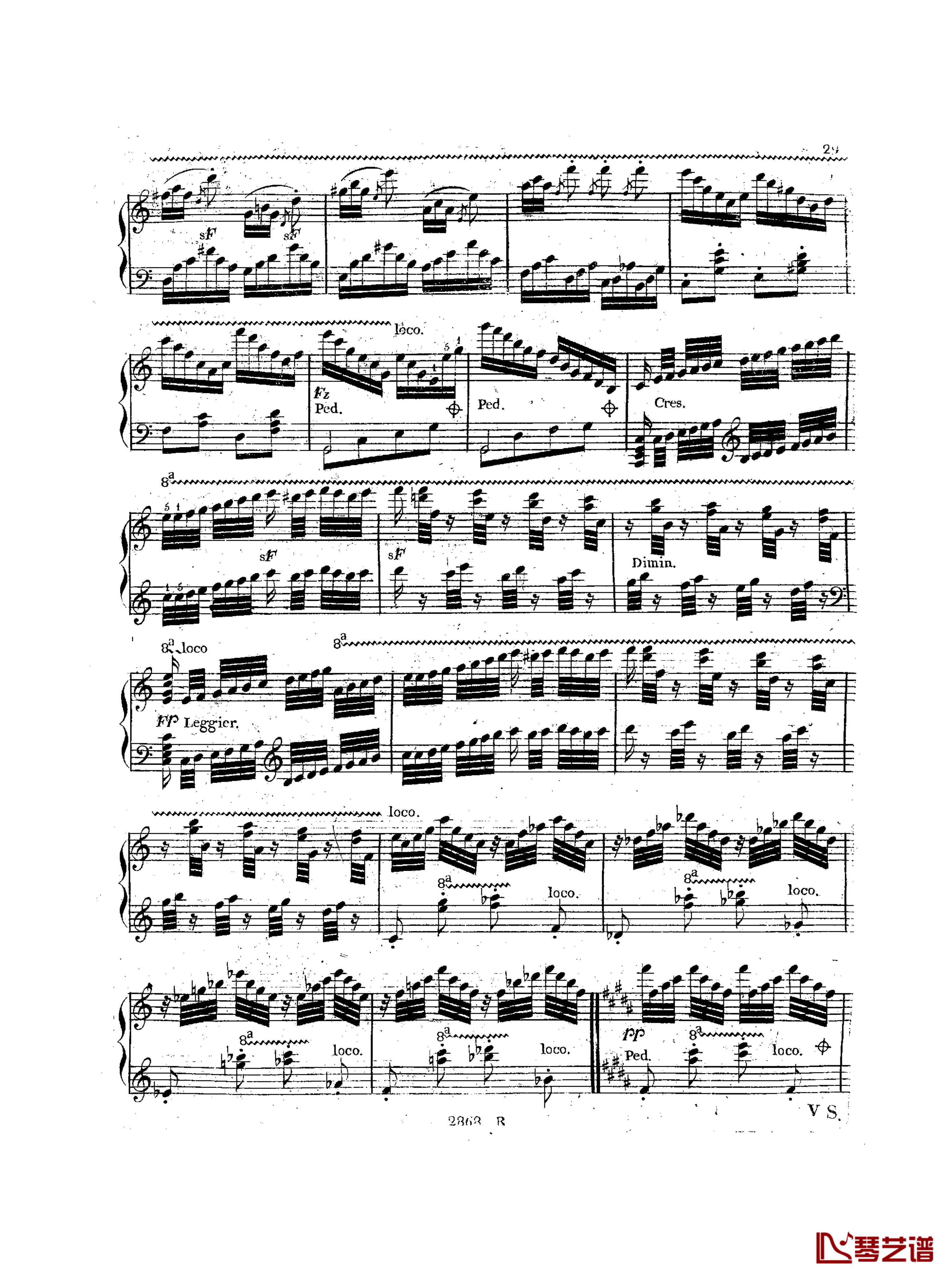 a小调钢琴协奏曲  Op.214钢琴谱-车尔尼-Czerny30