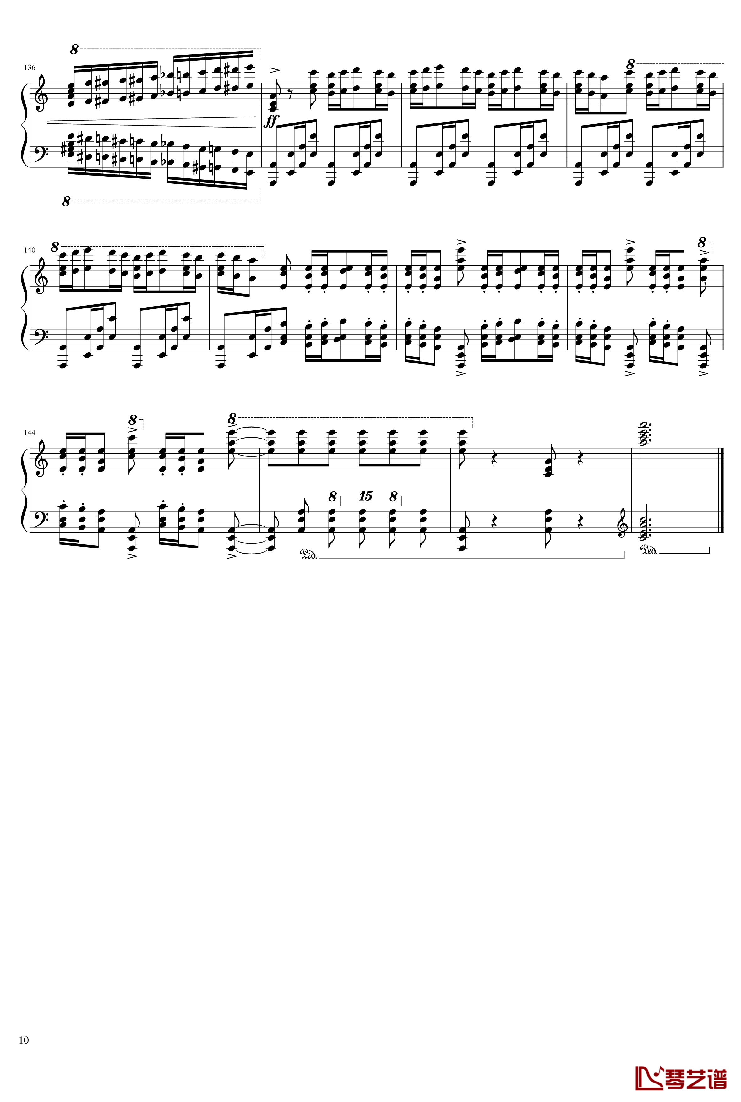 钟c调演奏版钢琴谱-李斯特10