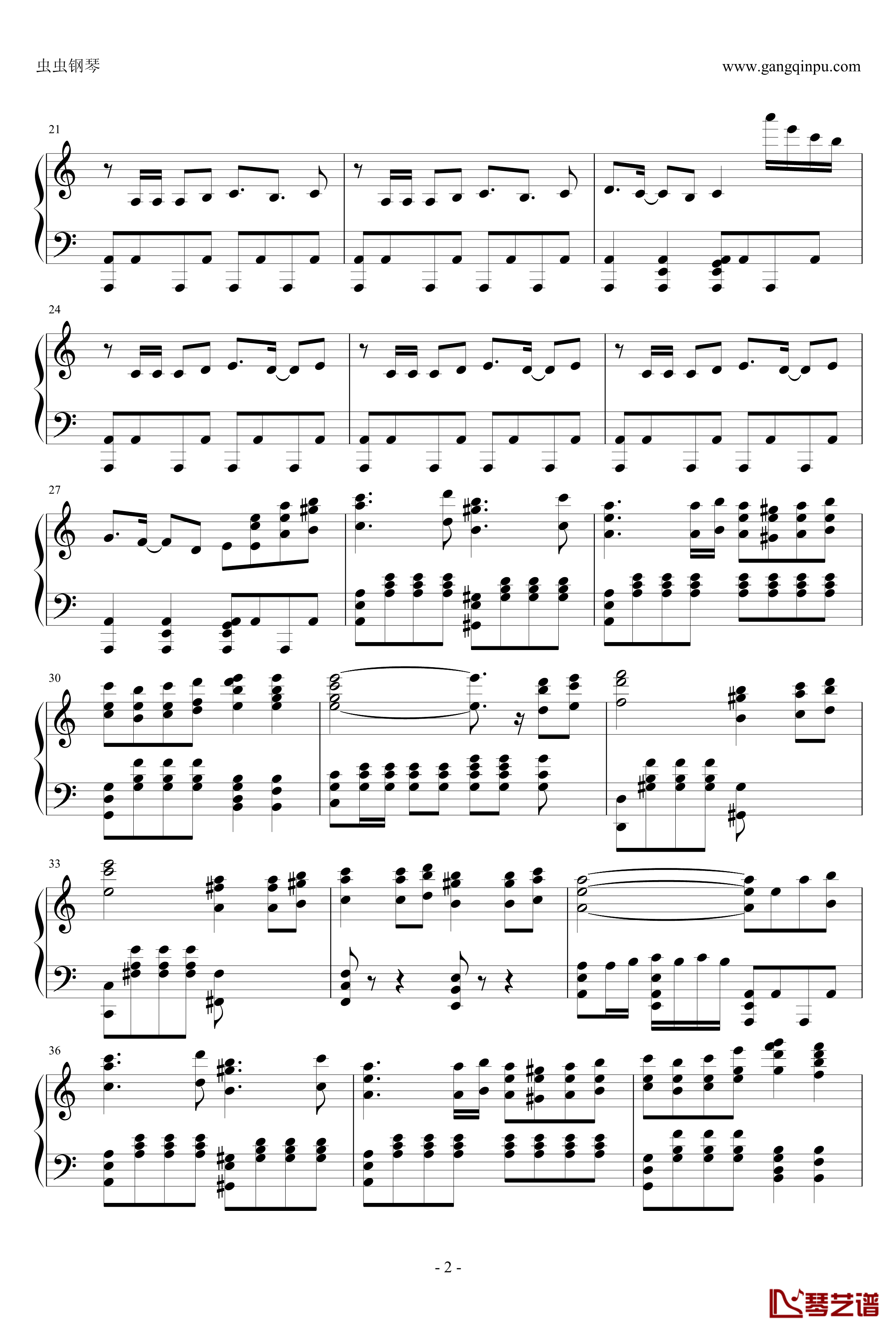 贝多芬V3奏鸣曲钢琴谱-劲舞团改编-劲舞团2