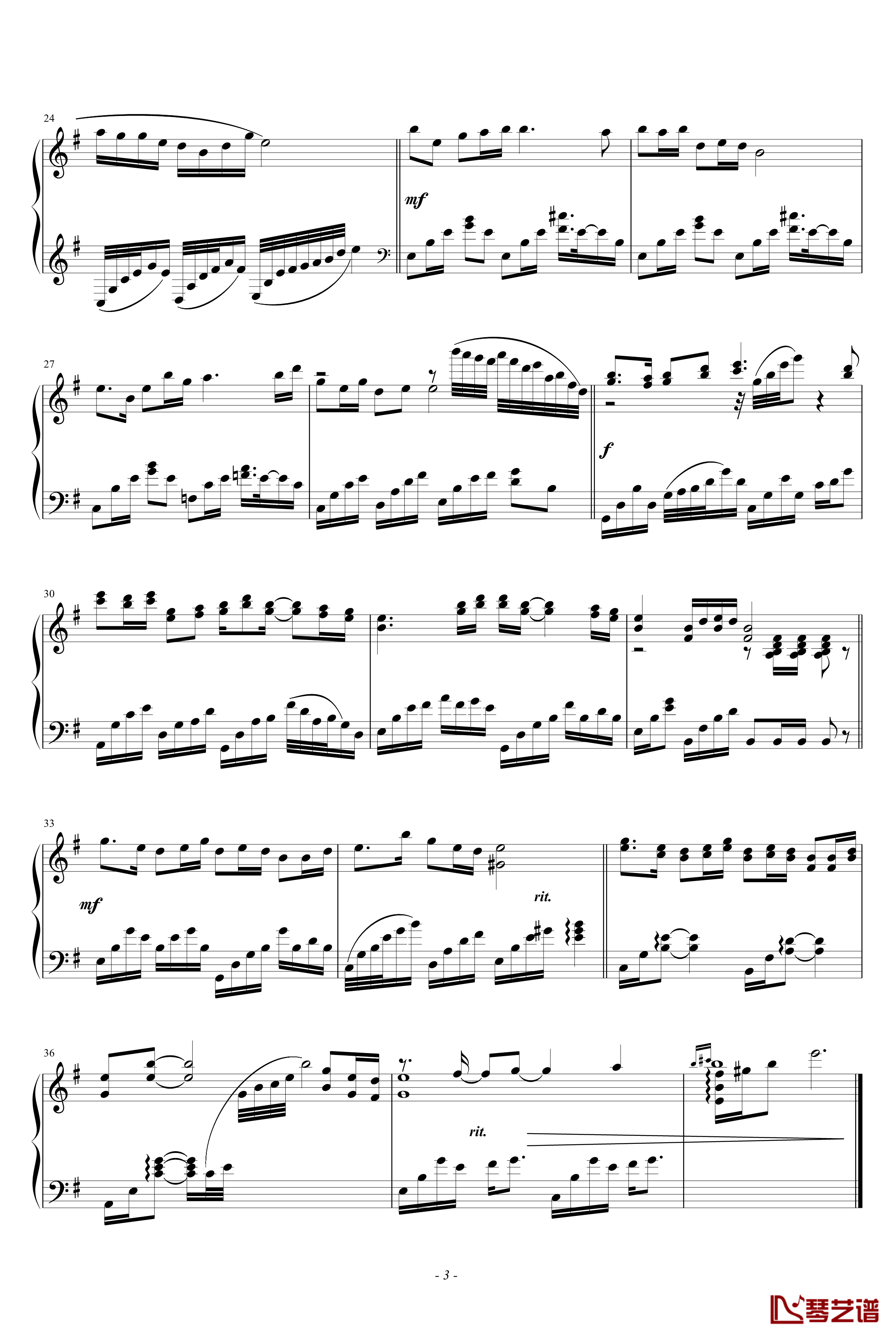 花恋钢琴谱-未知分类3