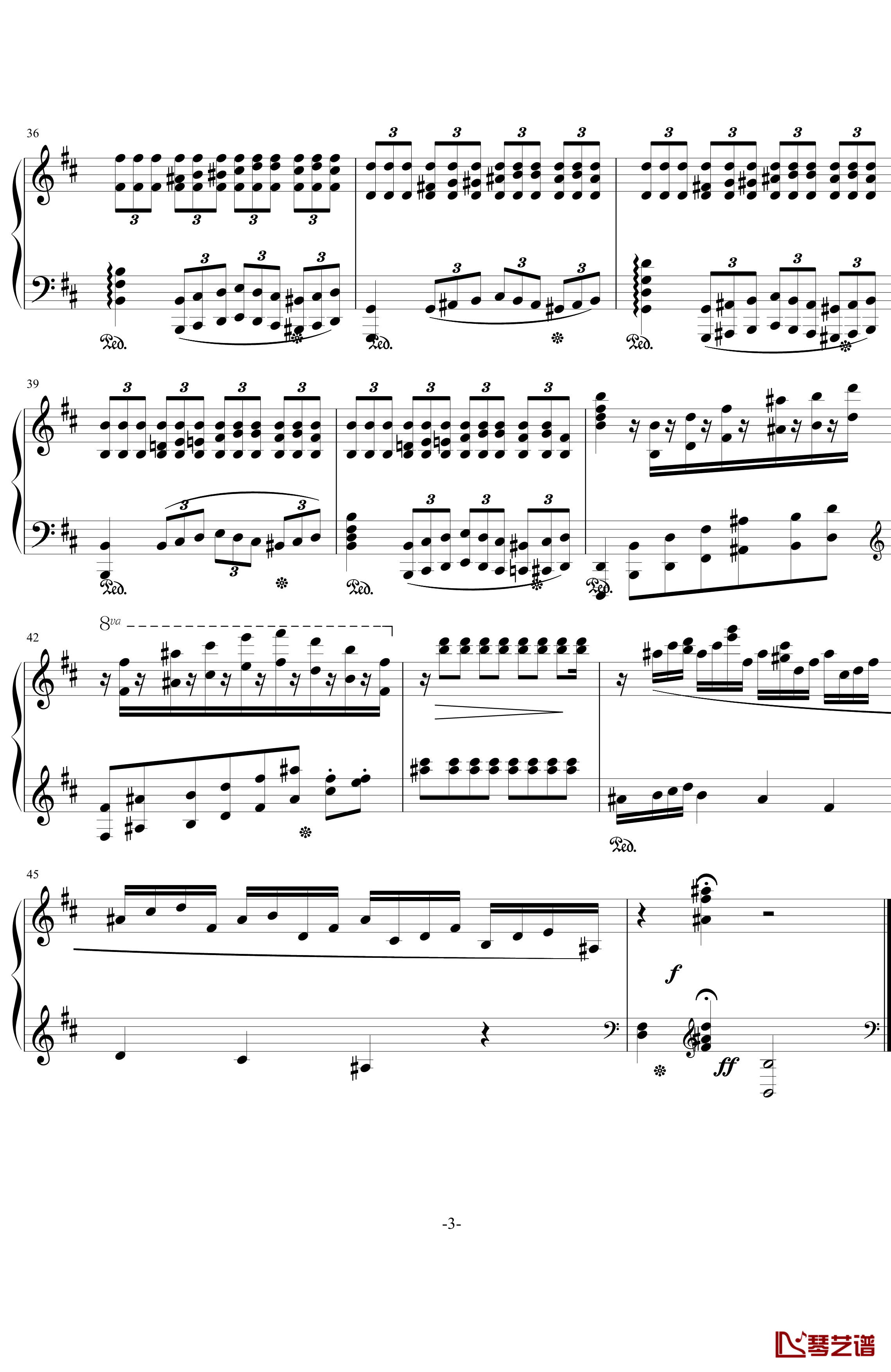 b小调奏鸣曲节选钢琴谱-梦的世界3