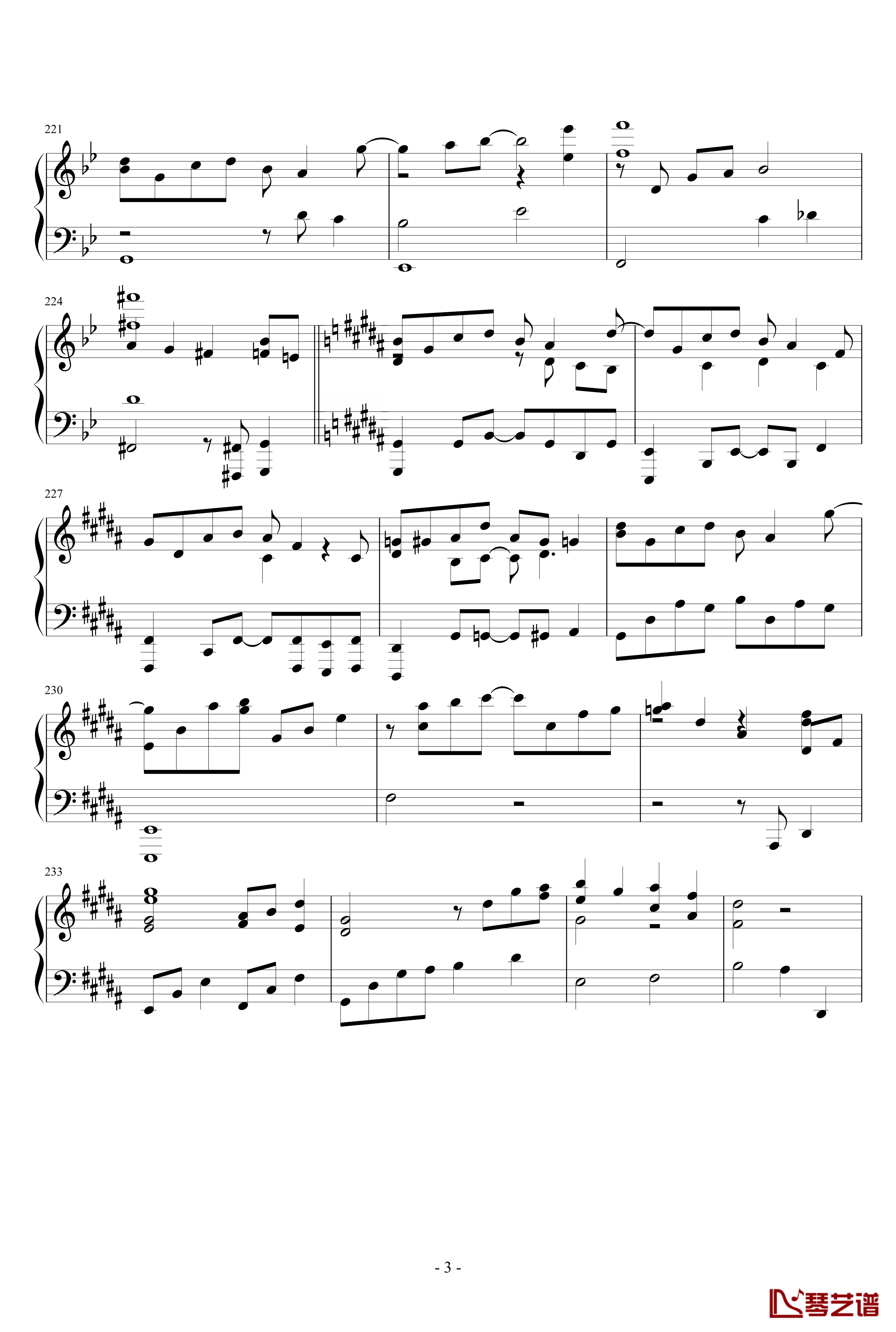 東方連奏曲II Pianoforte钢琴谱-第二部分-东方project3