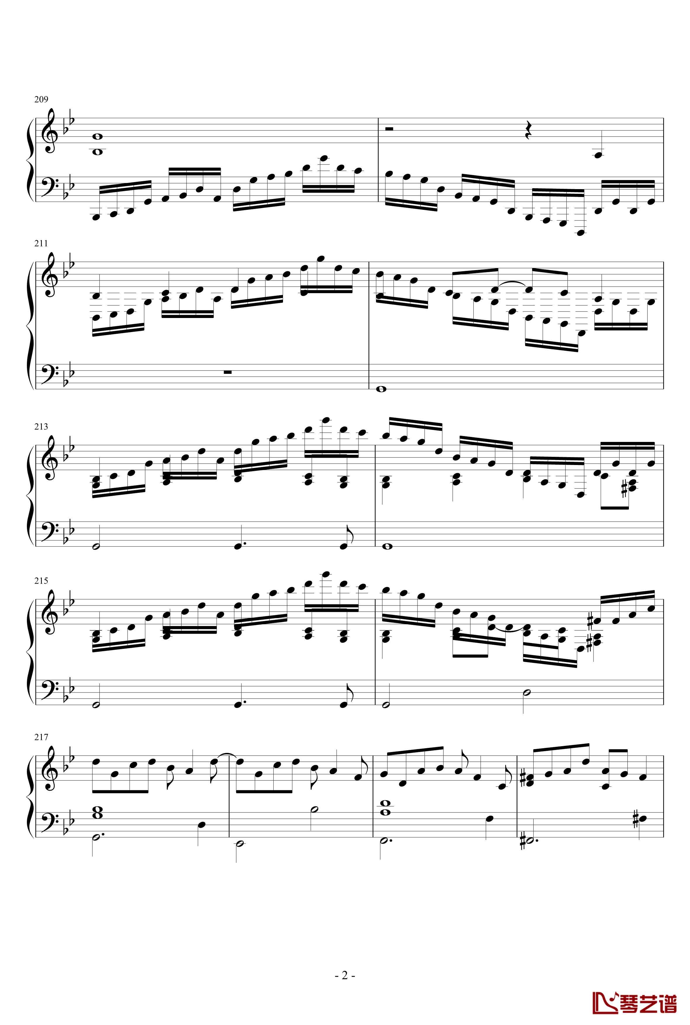 東方連奏曲II Pianoforte钢琴谱-第二部分-东方project2