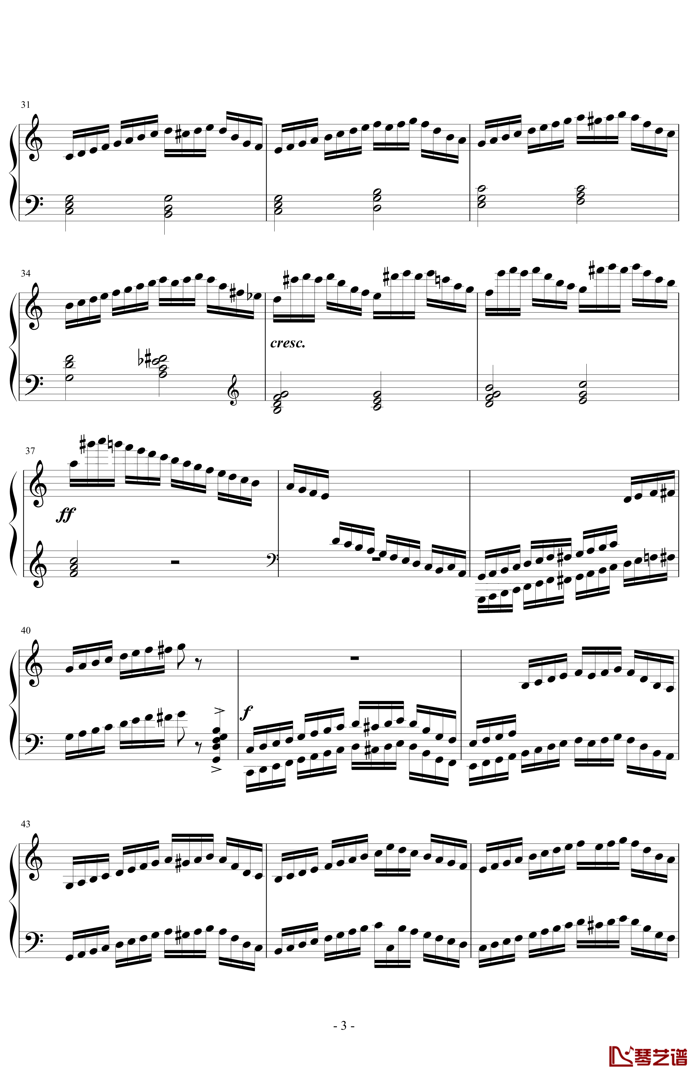 巧技练习曲OP72 NO 5钢琴谱-莫什科夫斯基-Moszkowski3