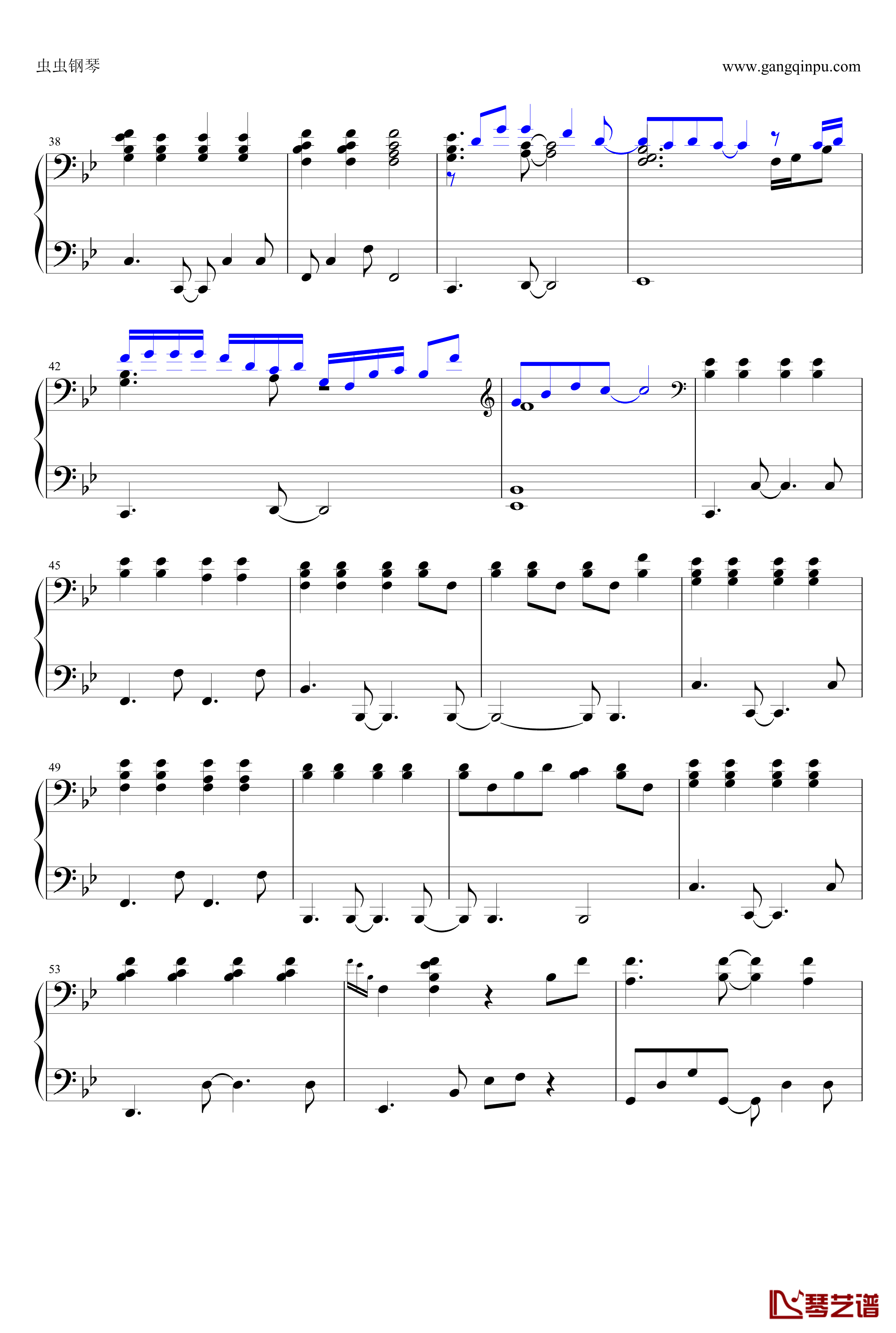 抛物线钢琴谱-蔡健雅-伴奏谱3