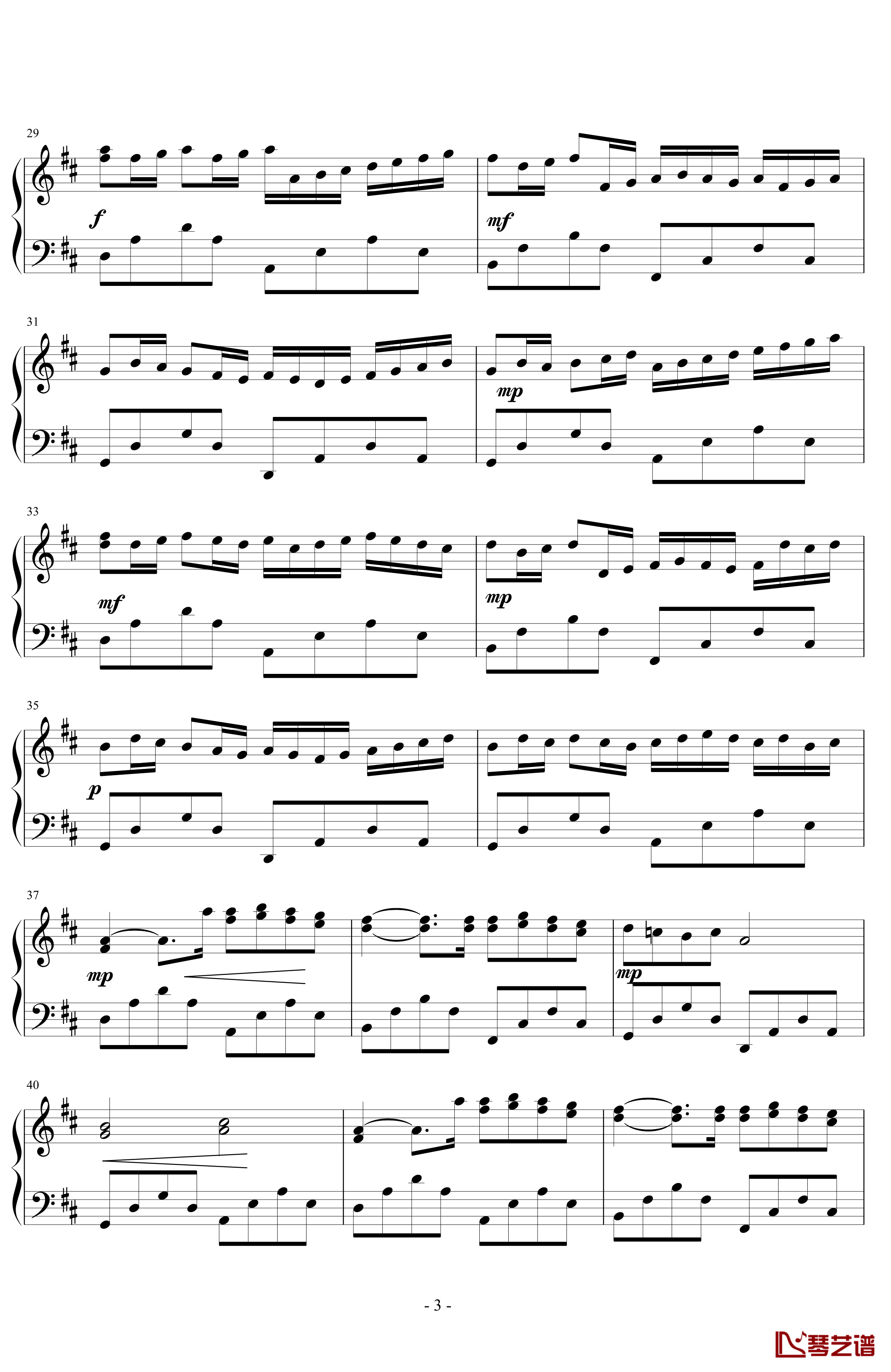 Pachabel's Canon钢琴谱-帕赫贝尔-Pachelbel3