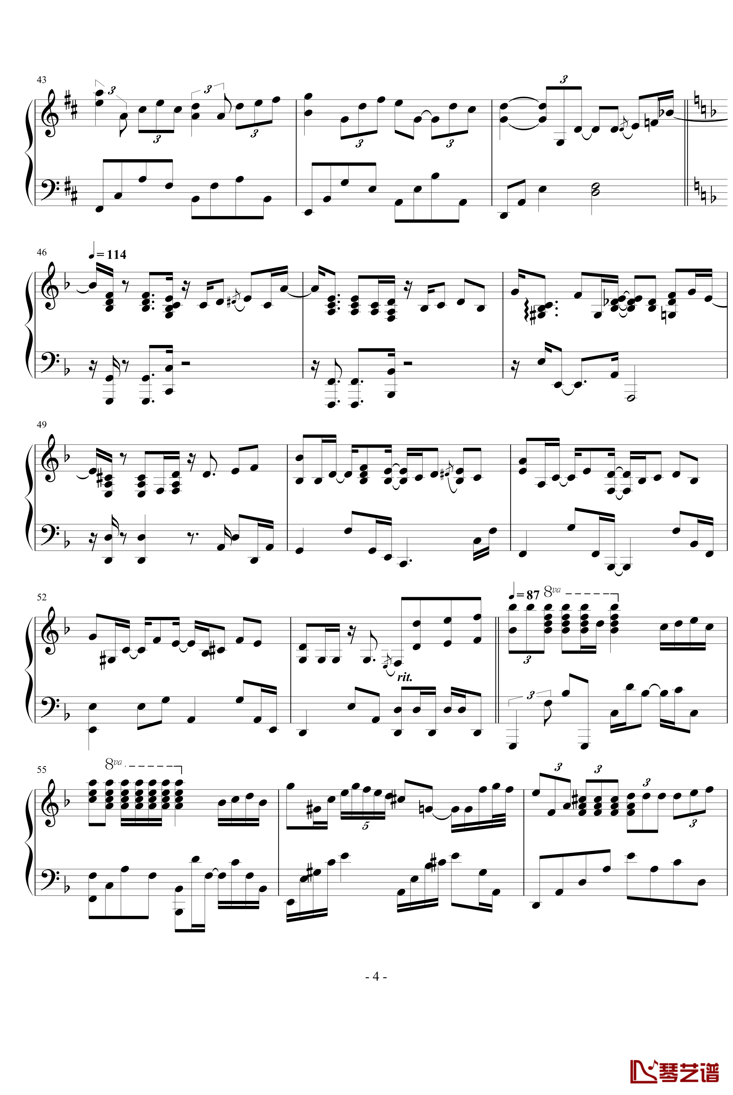 Autumn Leaves钢琴谱-完美演奏版-Yiruma4
