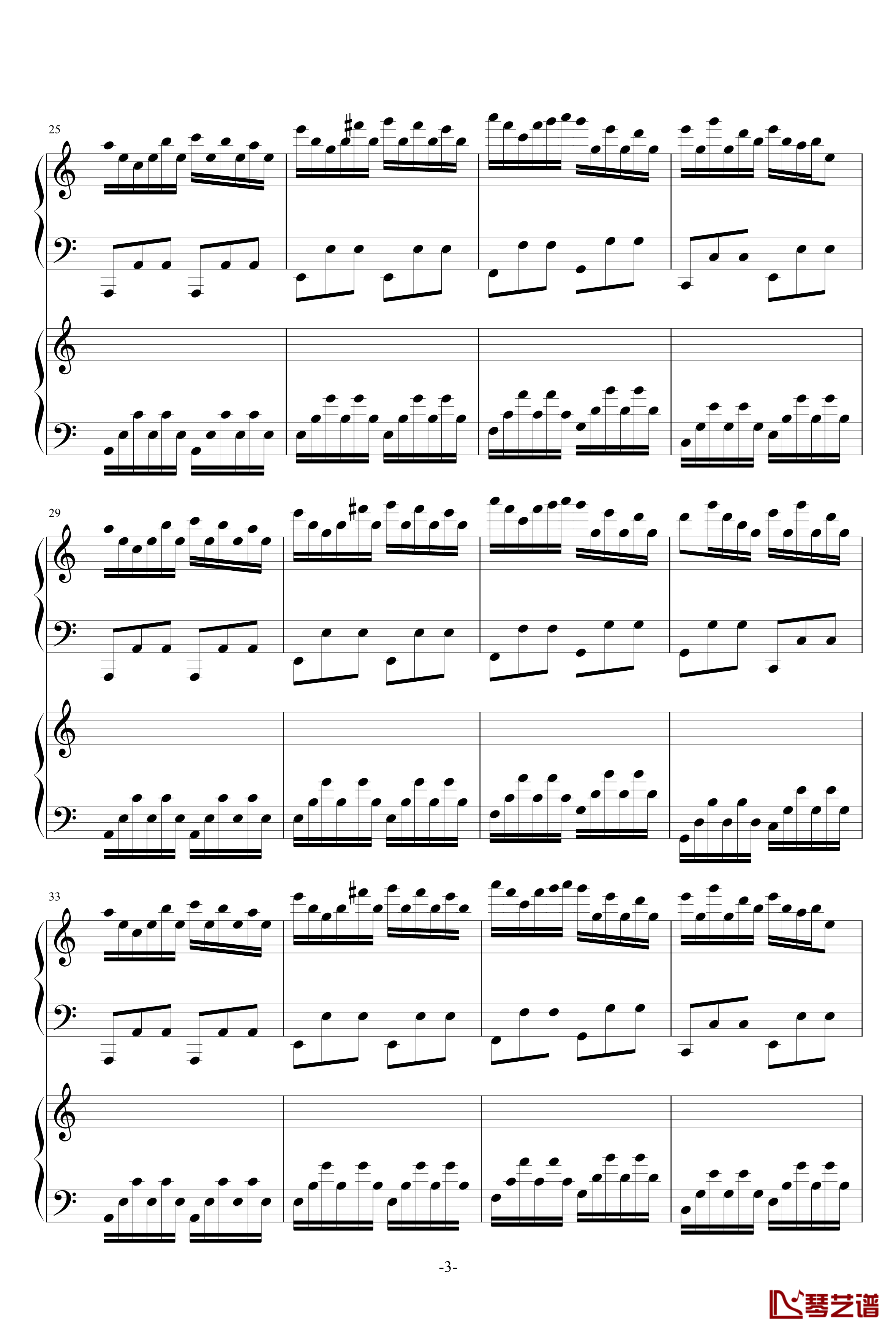 极品钢琴高手练习曲3钢琴谱-as21343