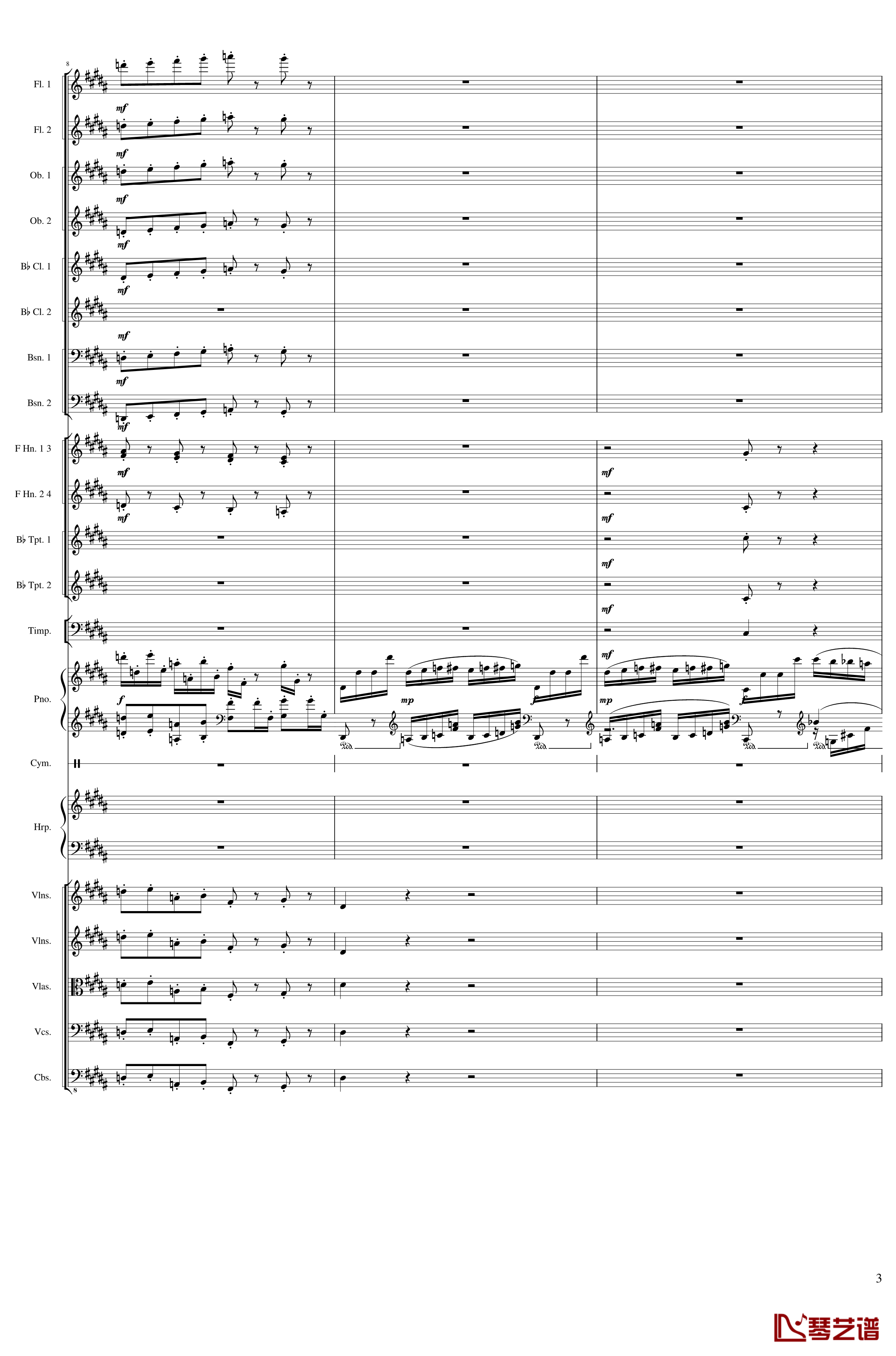 Symphonic Poem No.3, Op.91 Part 3钢琴谱-一个球3
