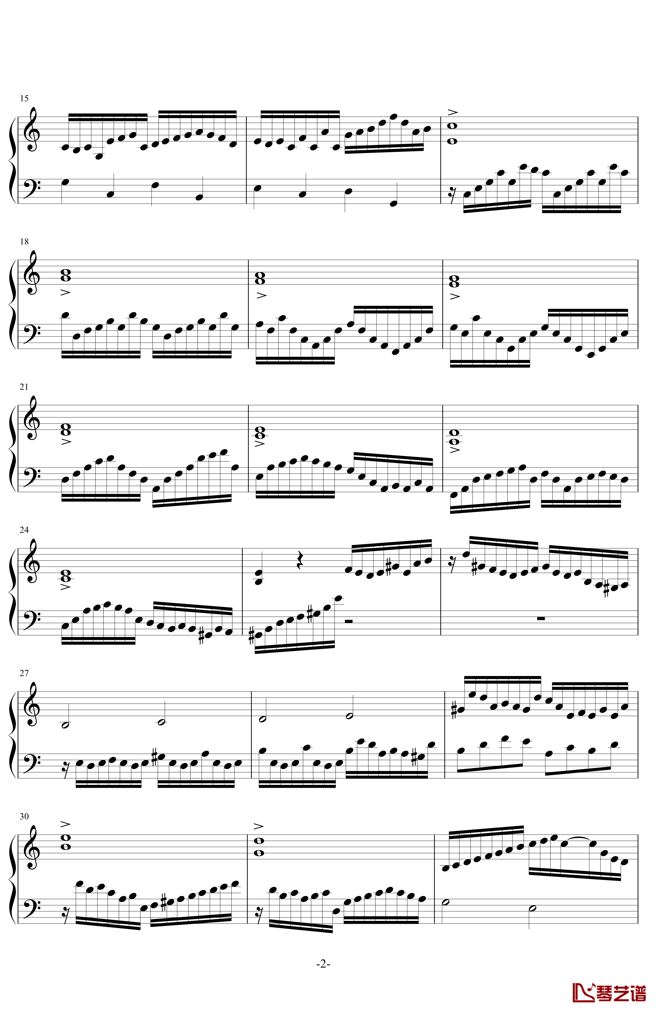 缓音律C大调 No.1钢琴谱-初版-舍勒七世2