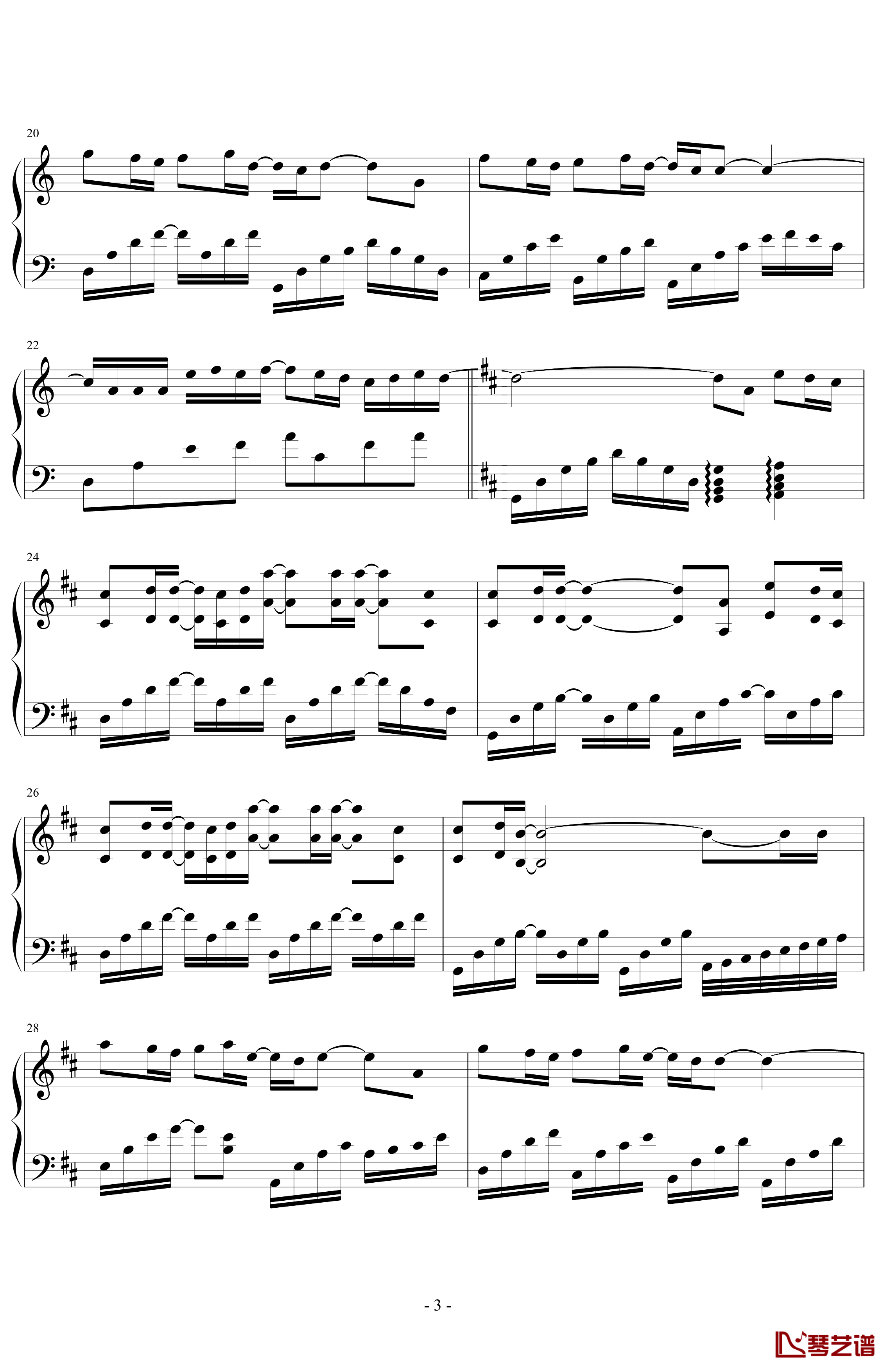 命运线钢琴谱-sjm3