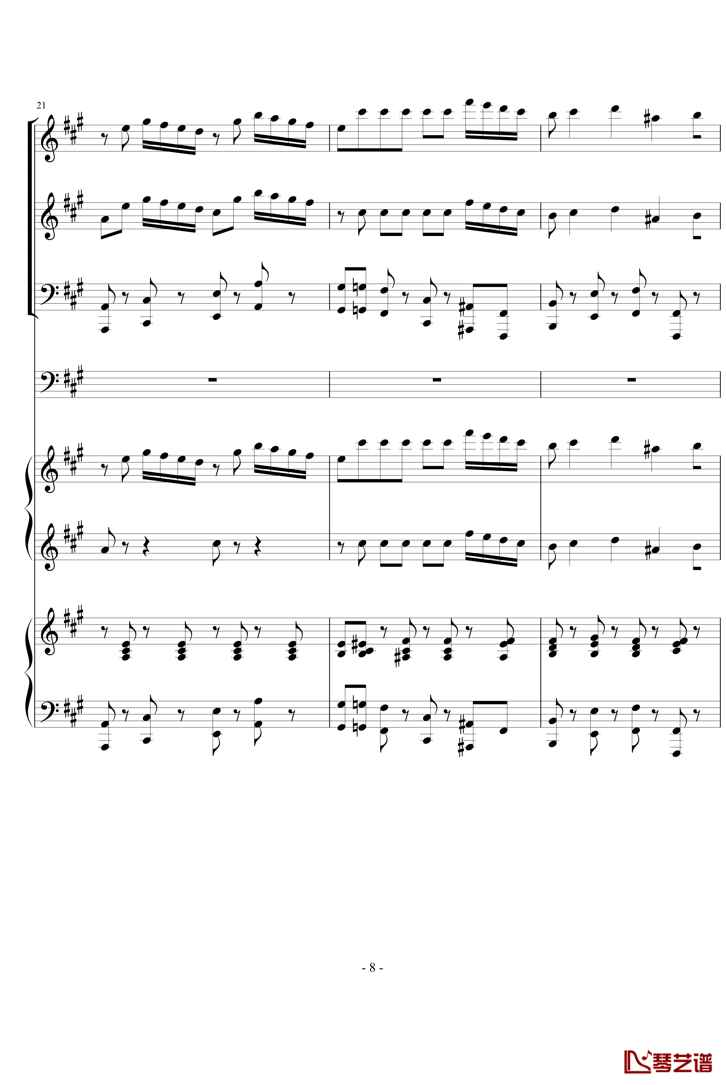 四小天鹅钢琴谱-柴科夫斯基-Peter Ilyich Tchaikovsky8