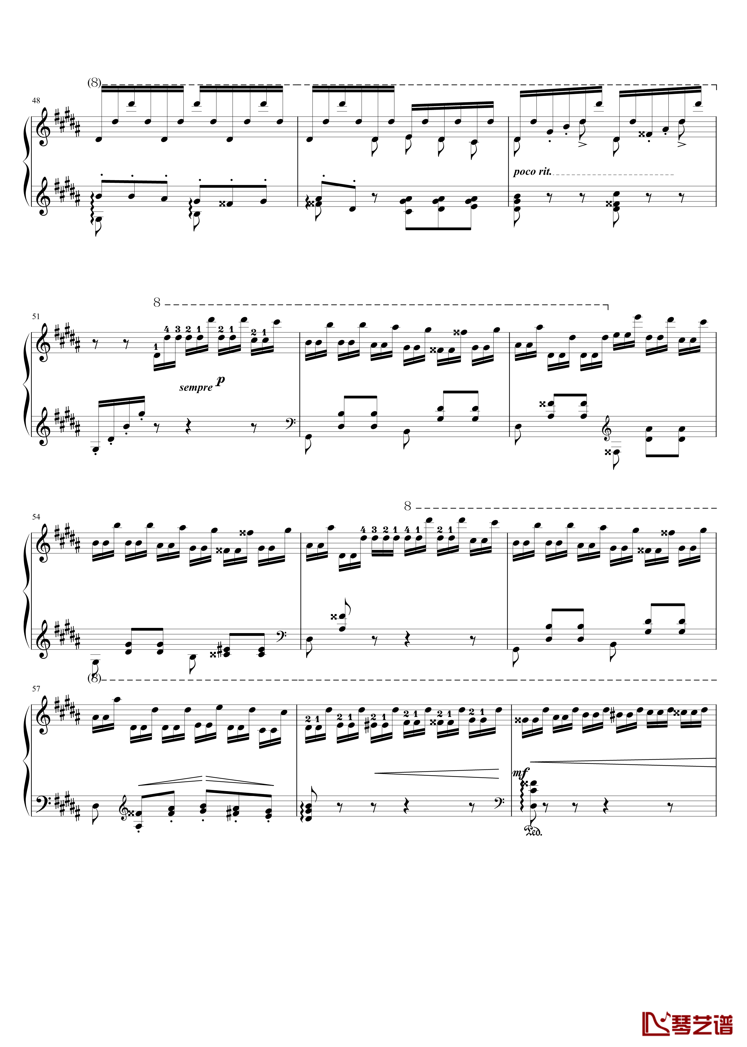 钟钢琴谱-李斯特4