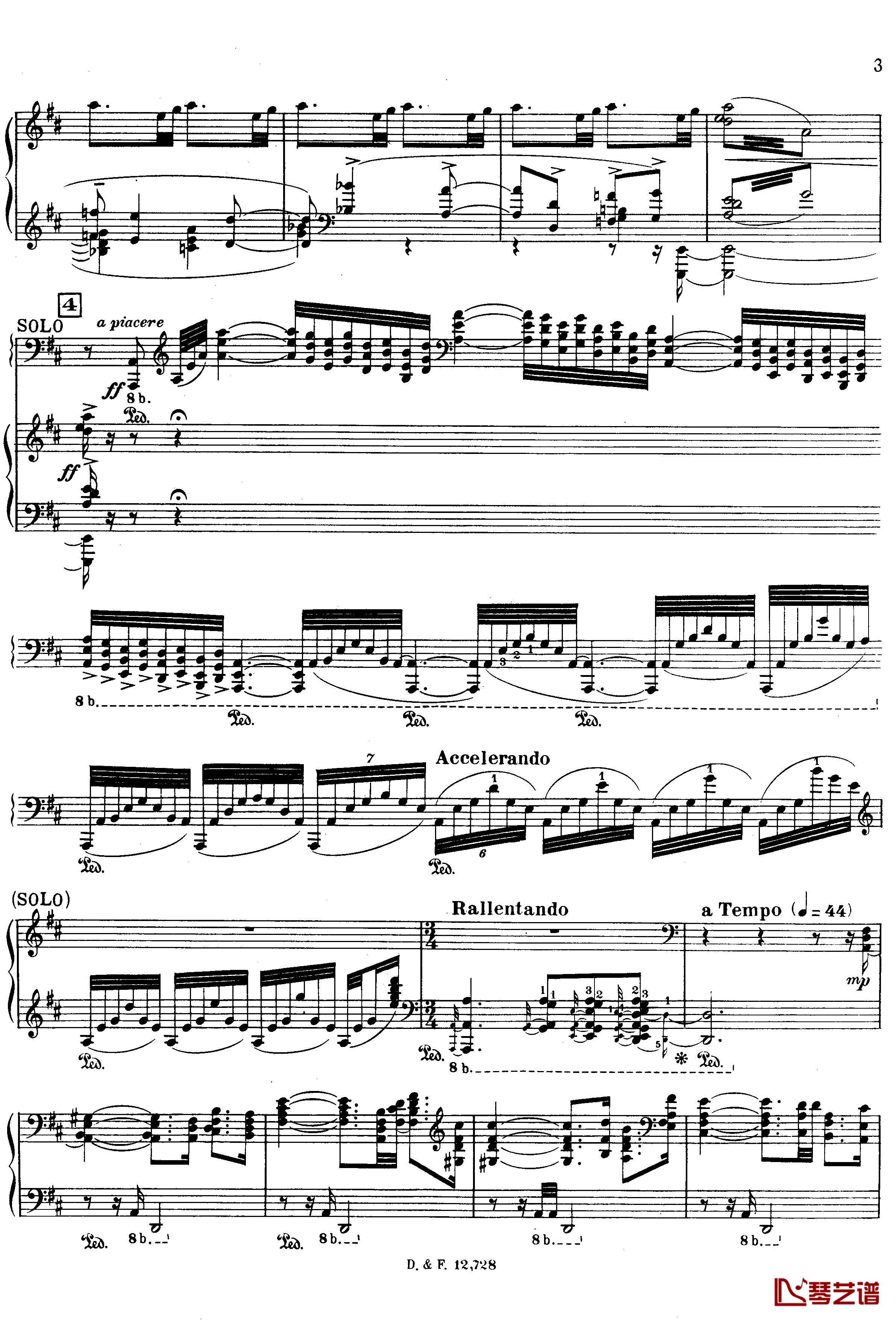 左手钢琴协奏曲钢琴谱-拉威尔-Ravel3