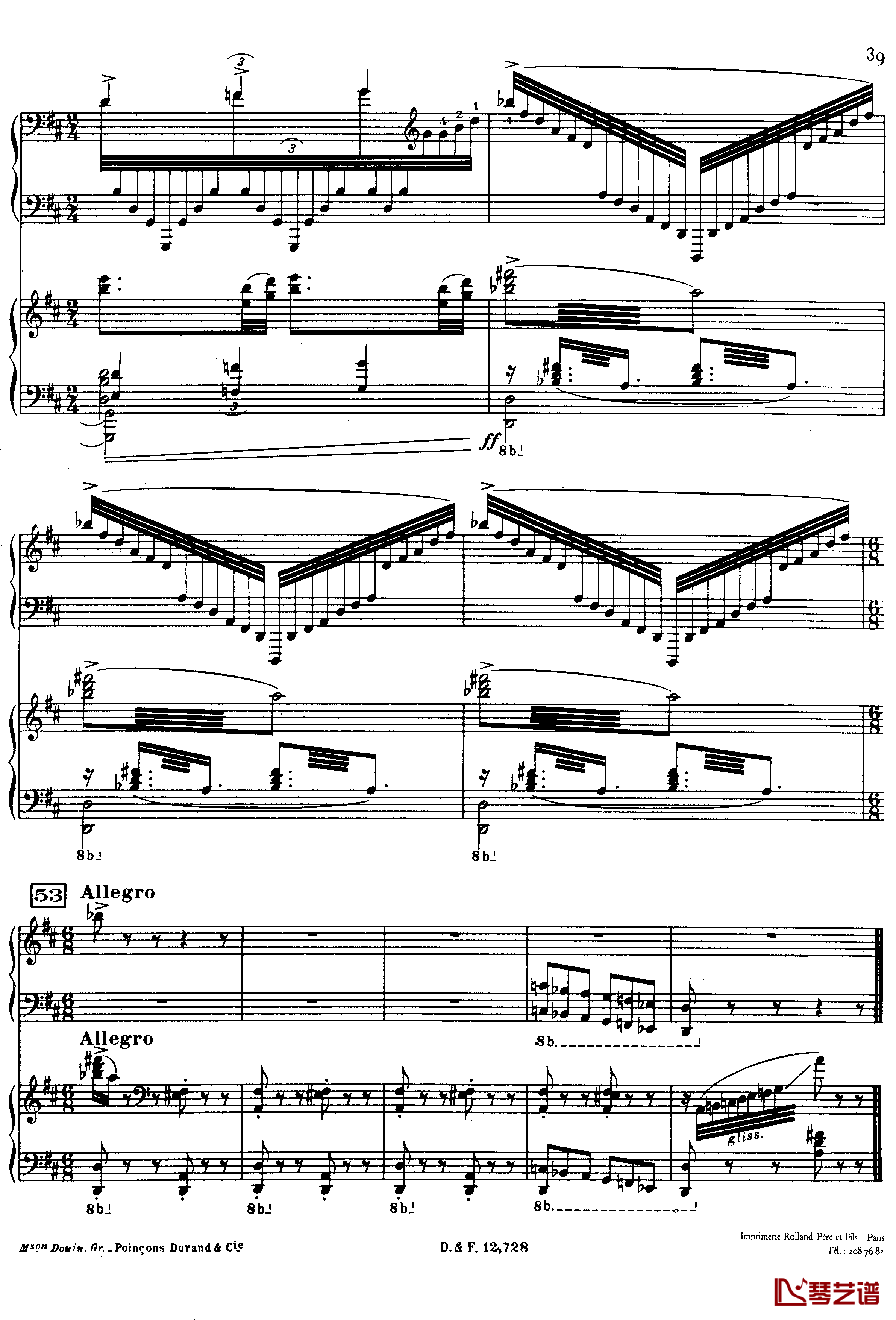 左手钢琴协奏曲钢琴谱-拉威尔-Ravel39