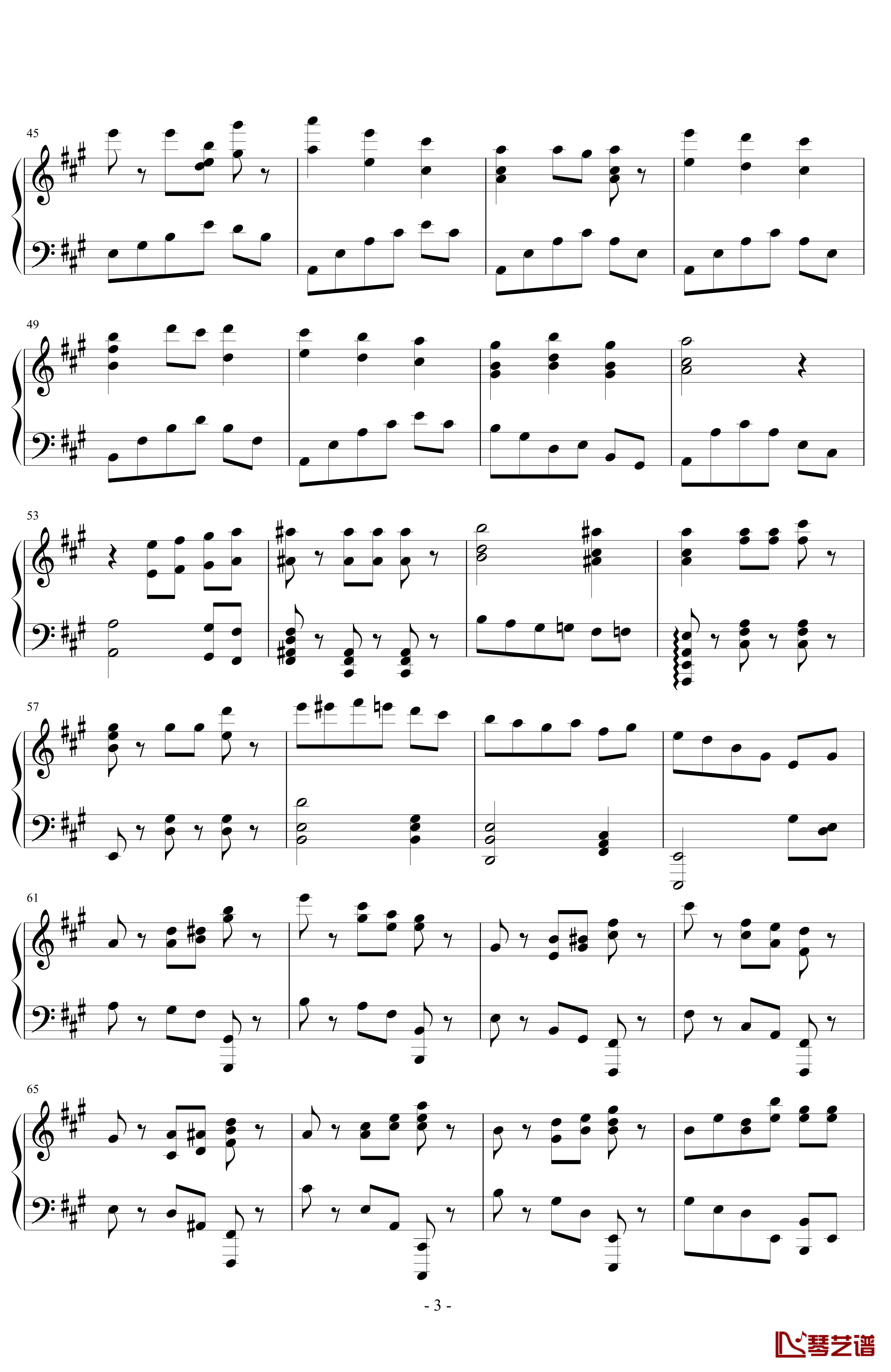 A大调圆舞曲钢琴谱-PARROT1863