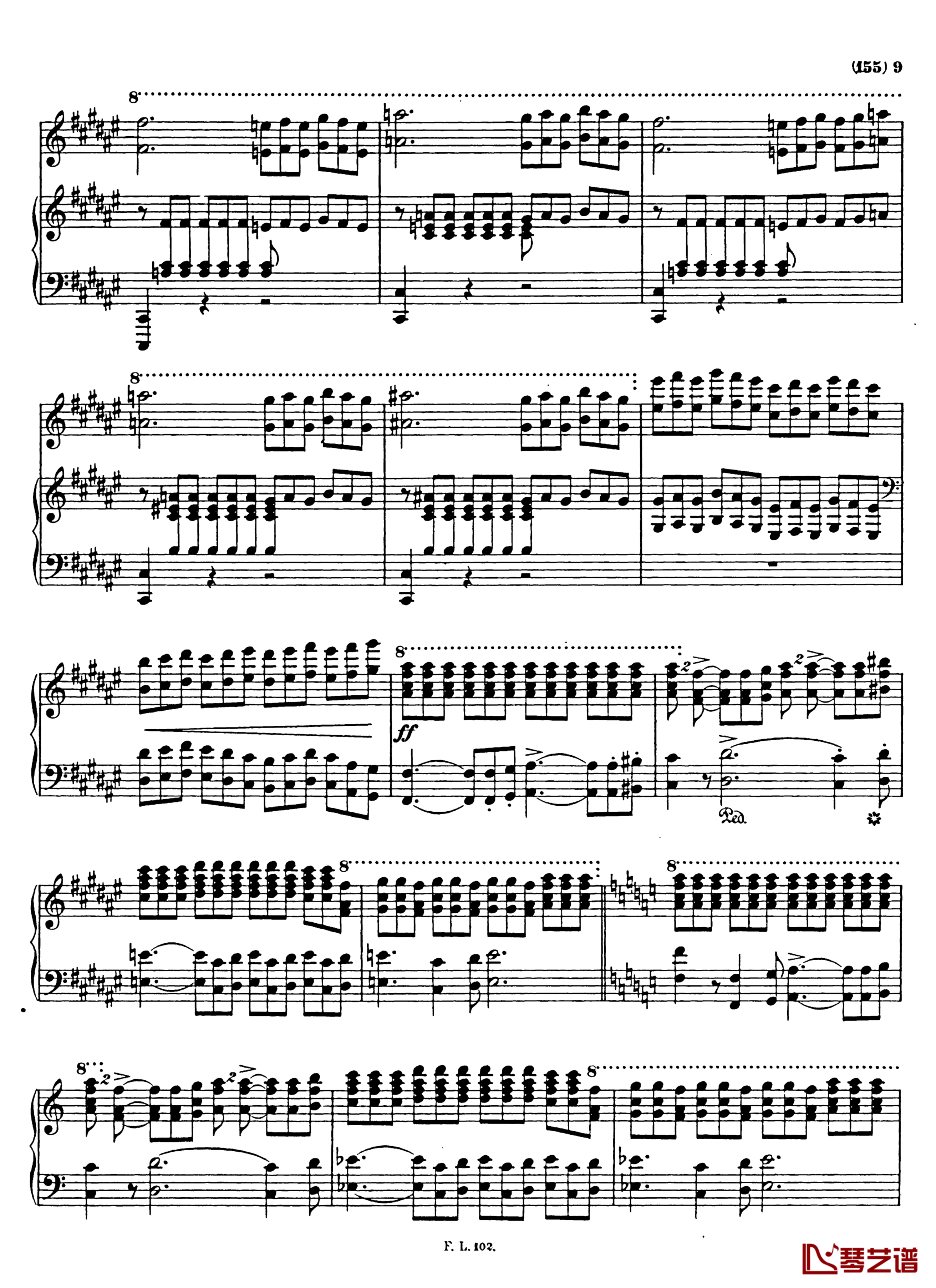 梅菲斯特圆舞曲  第三首 S.216钢琴谱-李斯特9