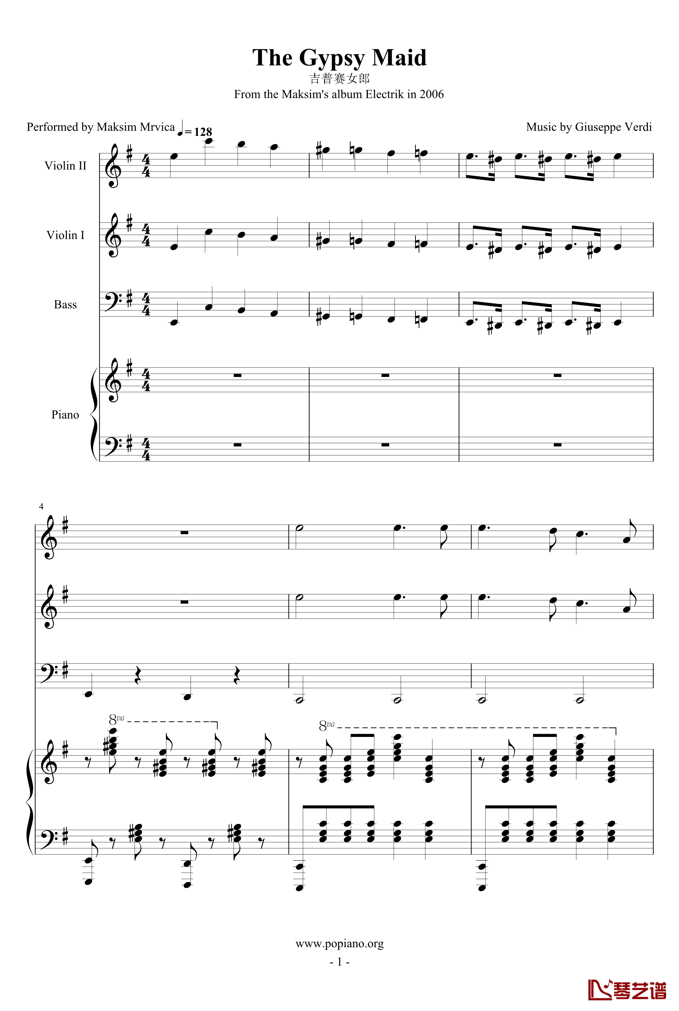 The Gypsy Maid钢琴谱-总谱-马克西姆-Maksim·Mrvica1
