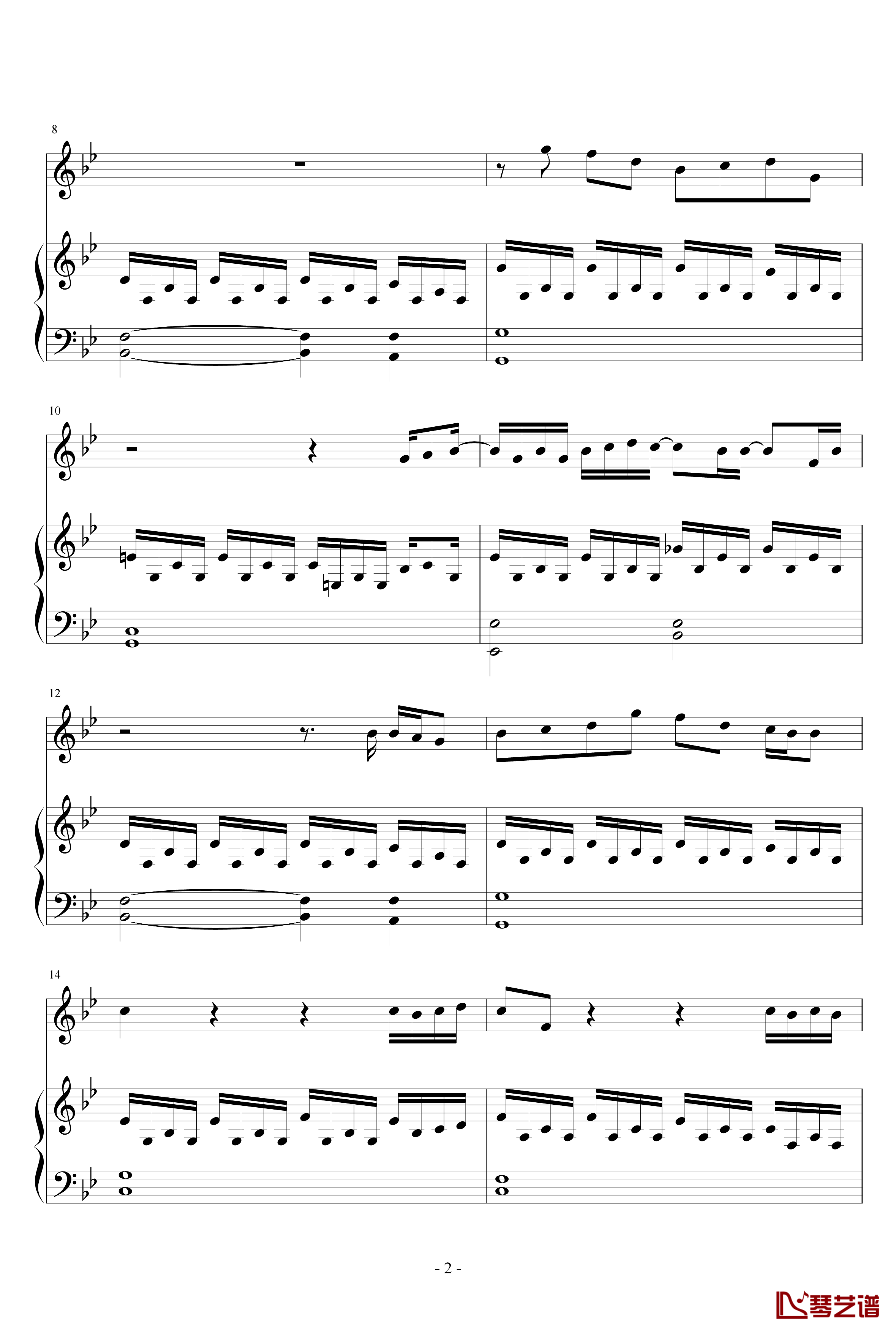 IF YOU钢琴谱男声版-BigBang-低碳伴奏2