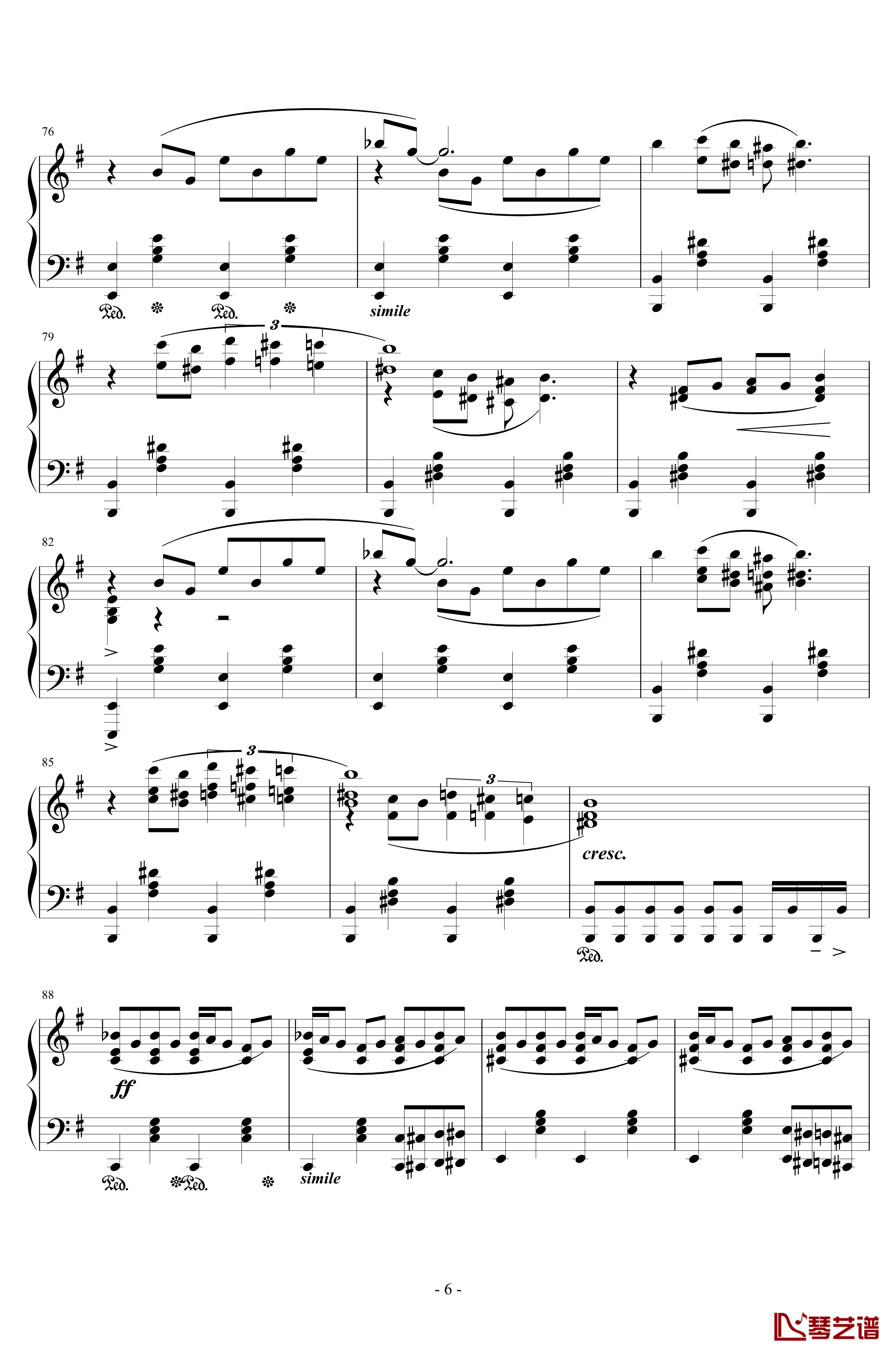 再临：单翼天使钢琴谱-植松伸夫6