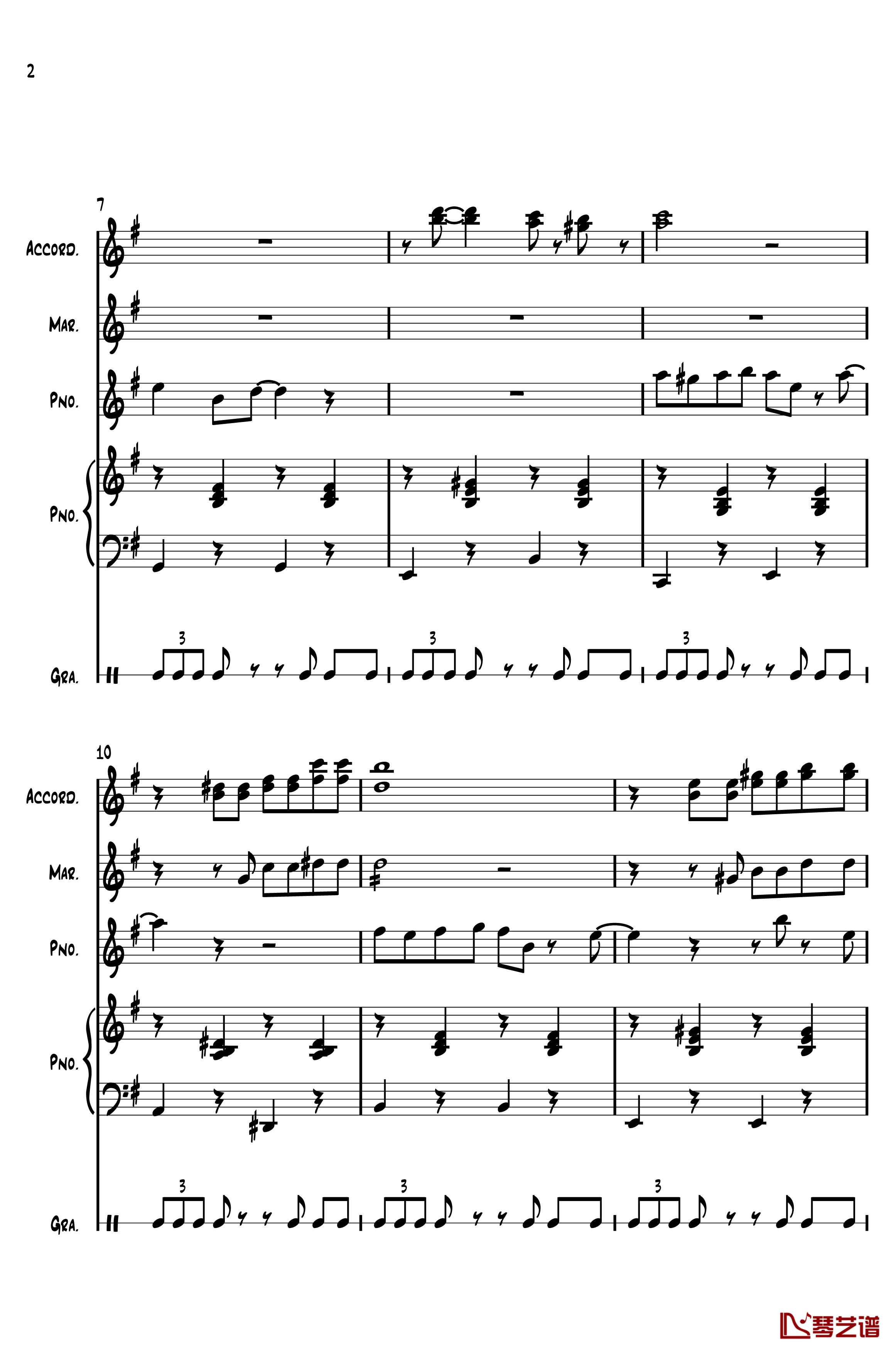 旅かえる - Score钢琴谱-旅行青蛙总谱2