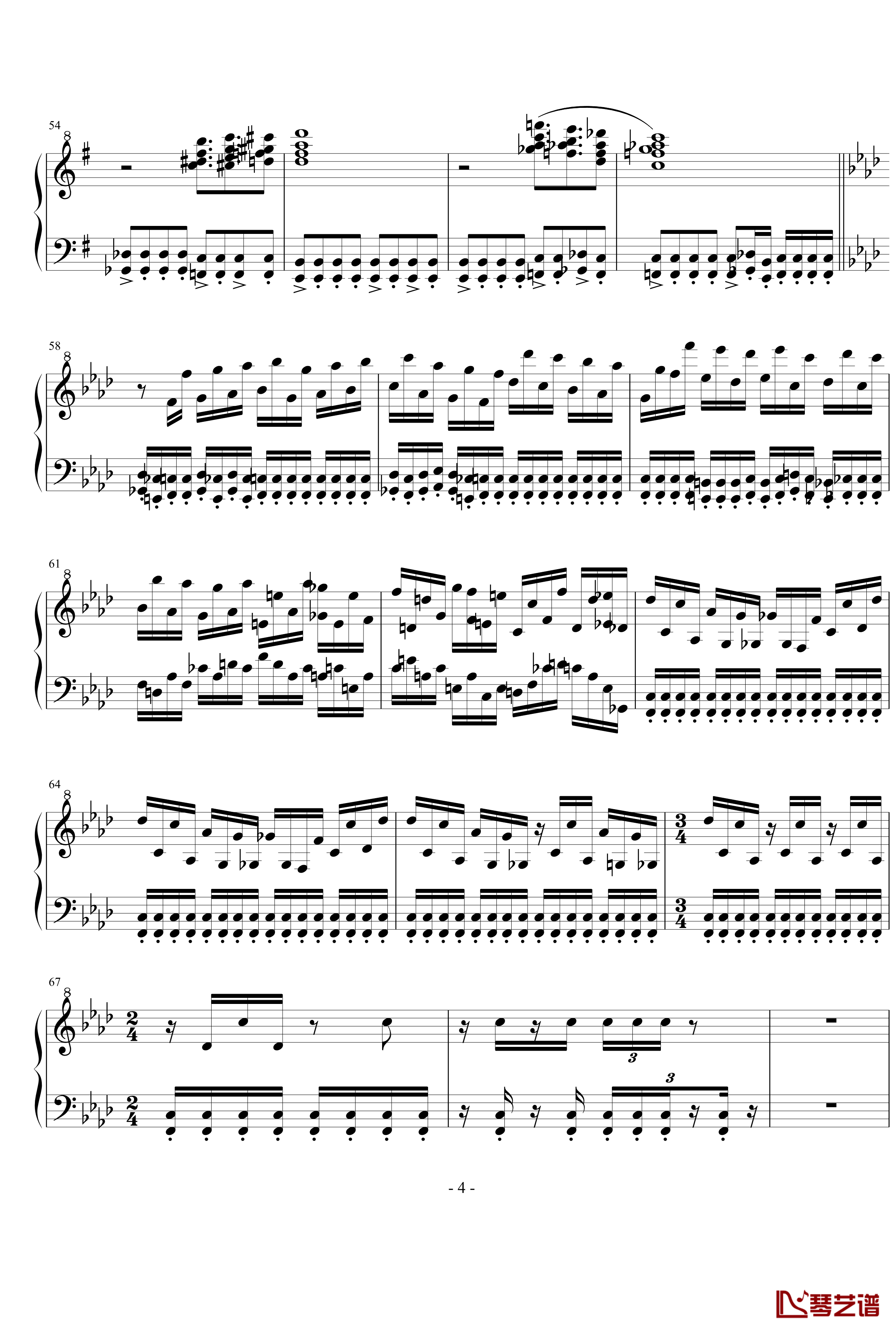 最早期风格钢琴谱-II-流行追梦人4