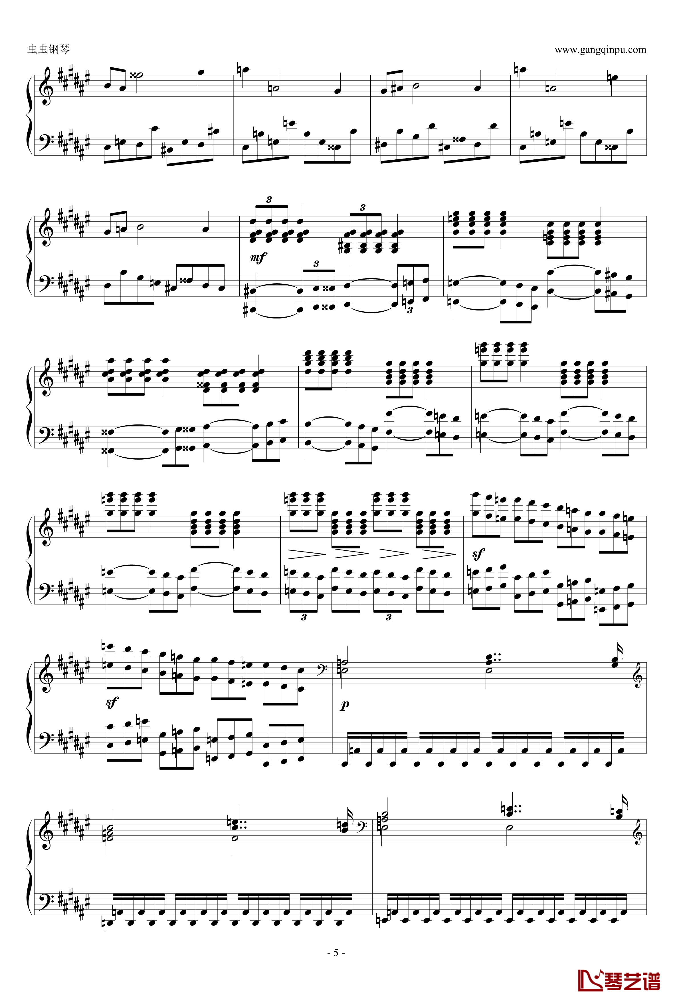 大奏鸣曲第二乐章钢琴谱-新年献礼-阿尔坎5