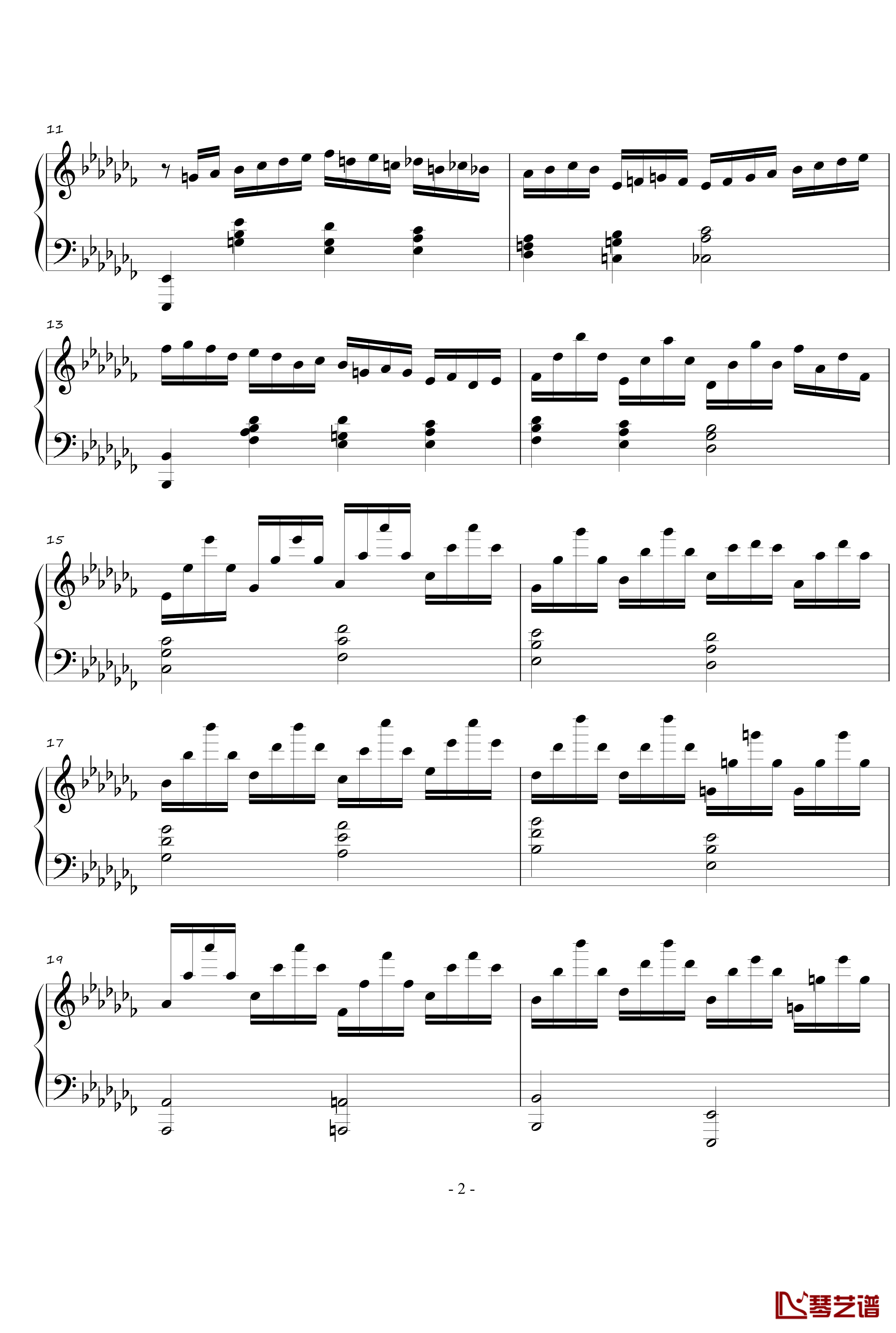 火星音阶练习曲钢琴谱-Op.2 No.1-火星先生2