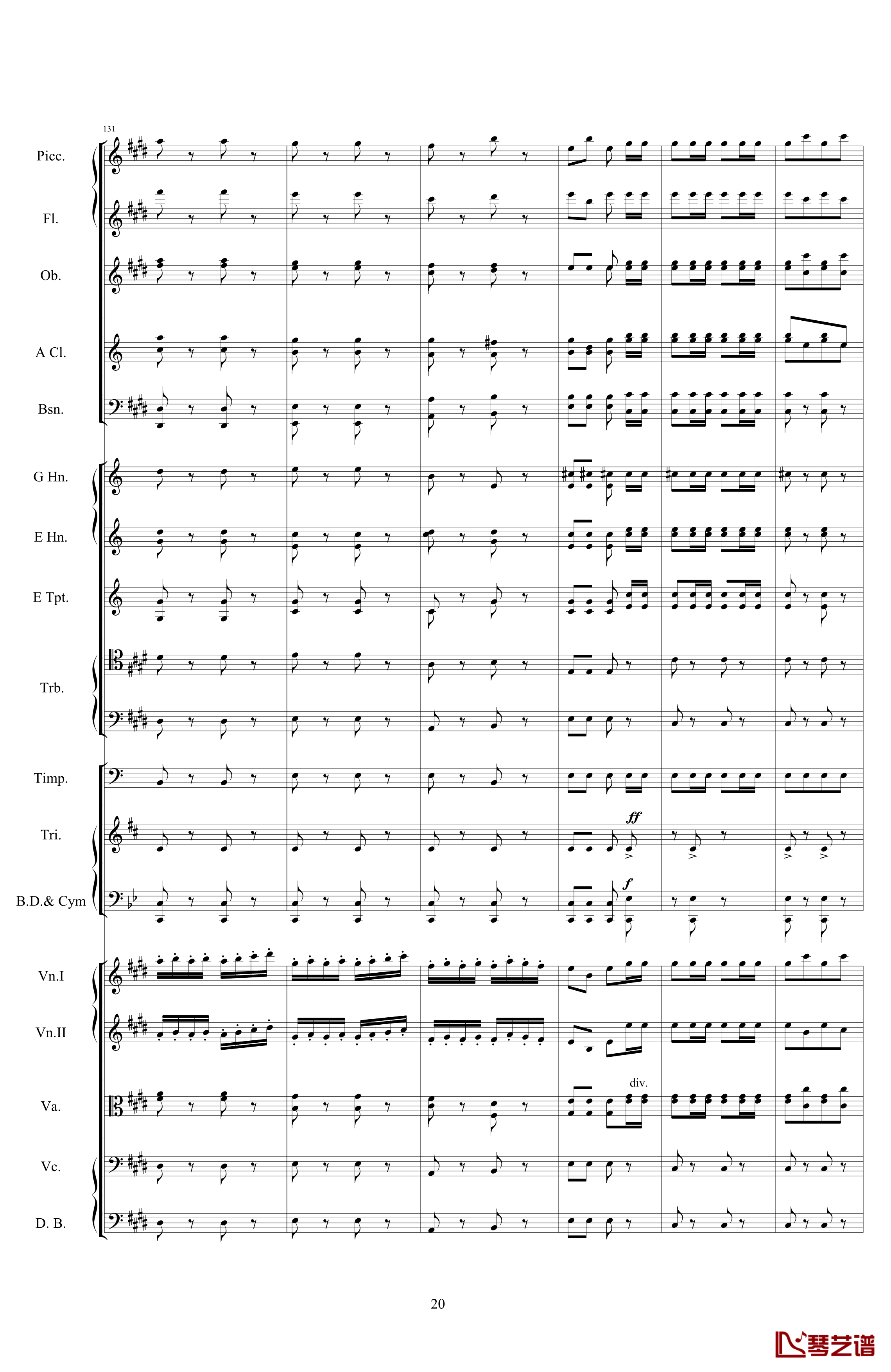 威廉退尔序曲钢琴谱-原版扒谱-罗西尼20