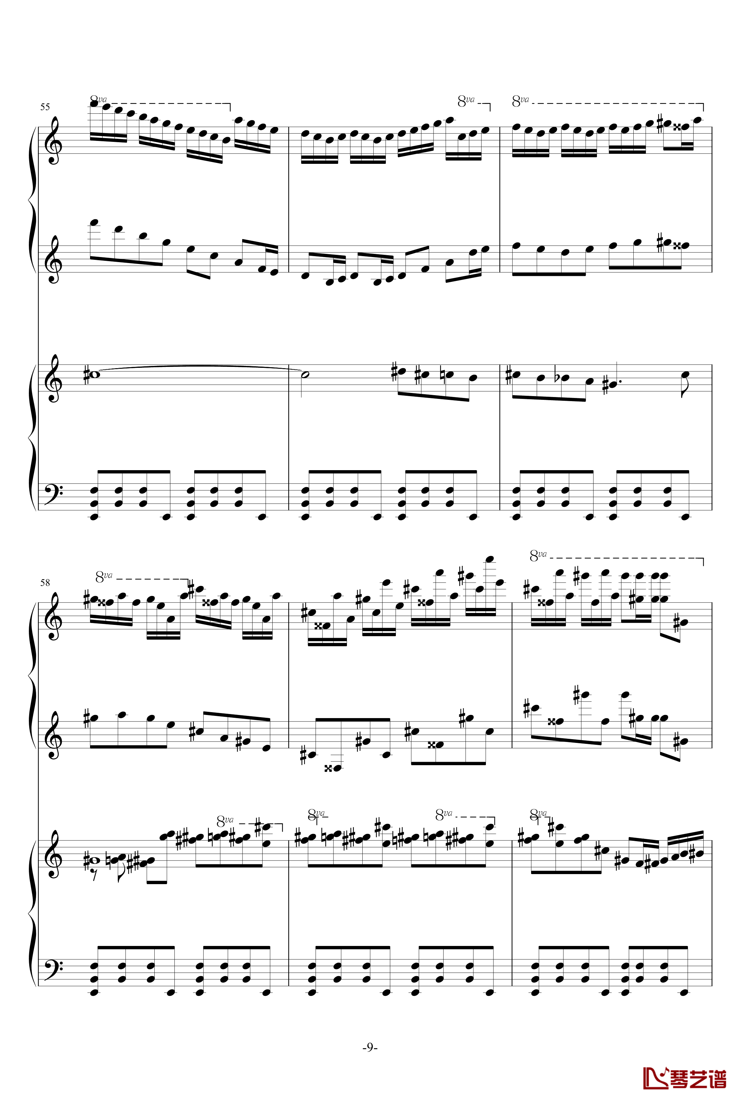 普罗科菲耶夫第三钢琴协奏曲第二乐章钢琴谱9