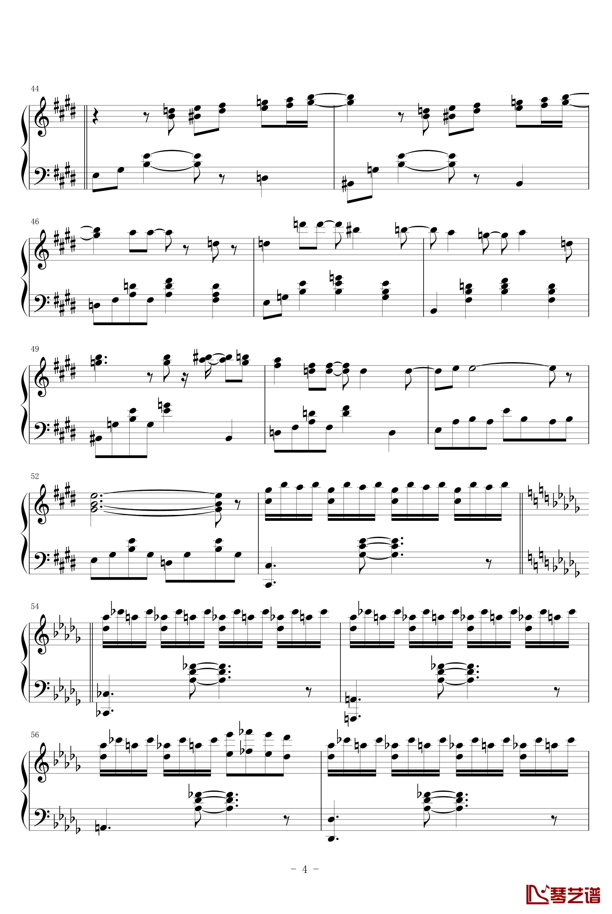 MONOCHROME钢琴谱-滨崎步4