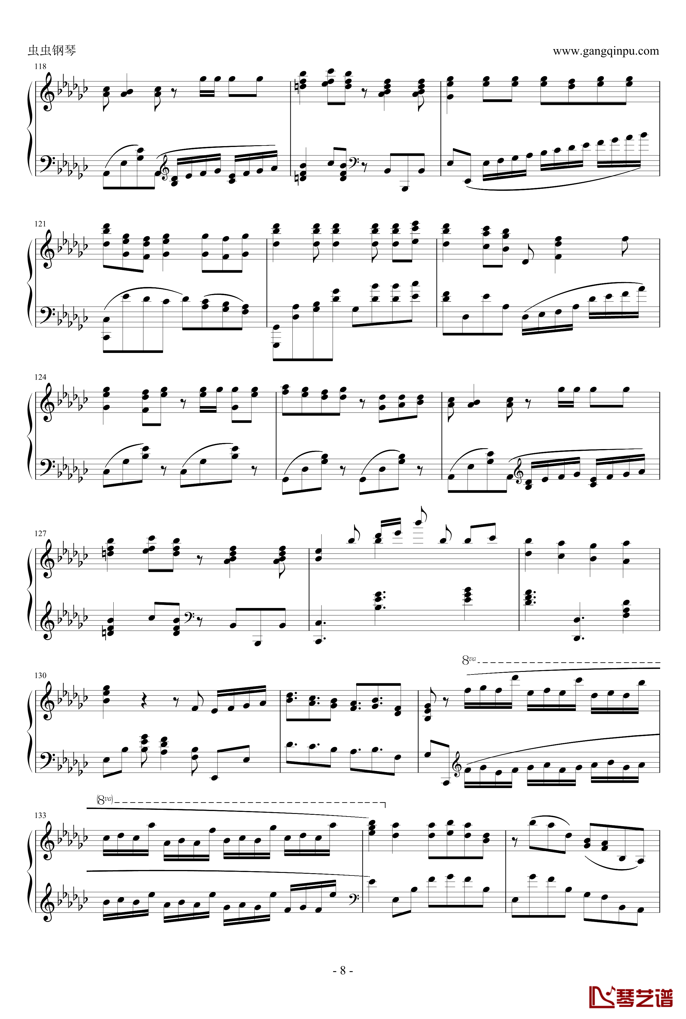 罗密欧与辛德瑞拉钢琴谱-初音ミク-doriko8