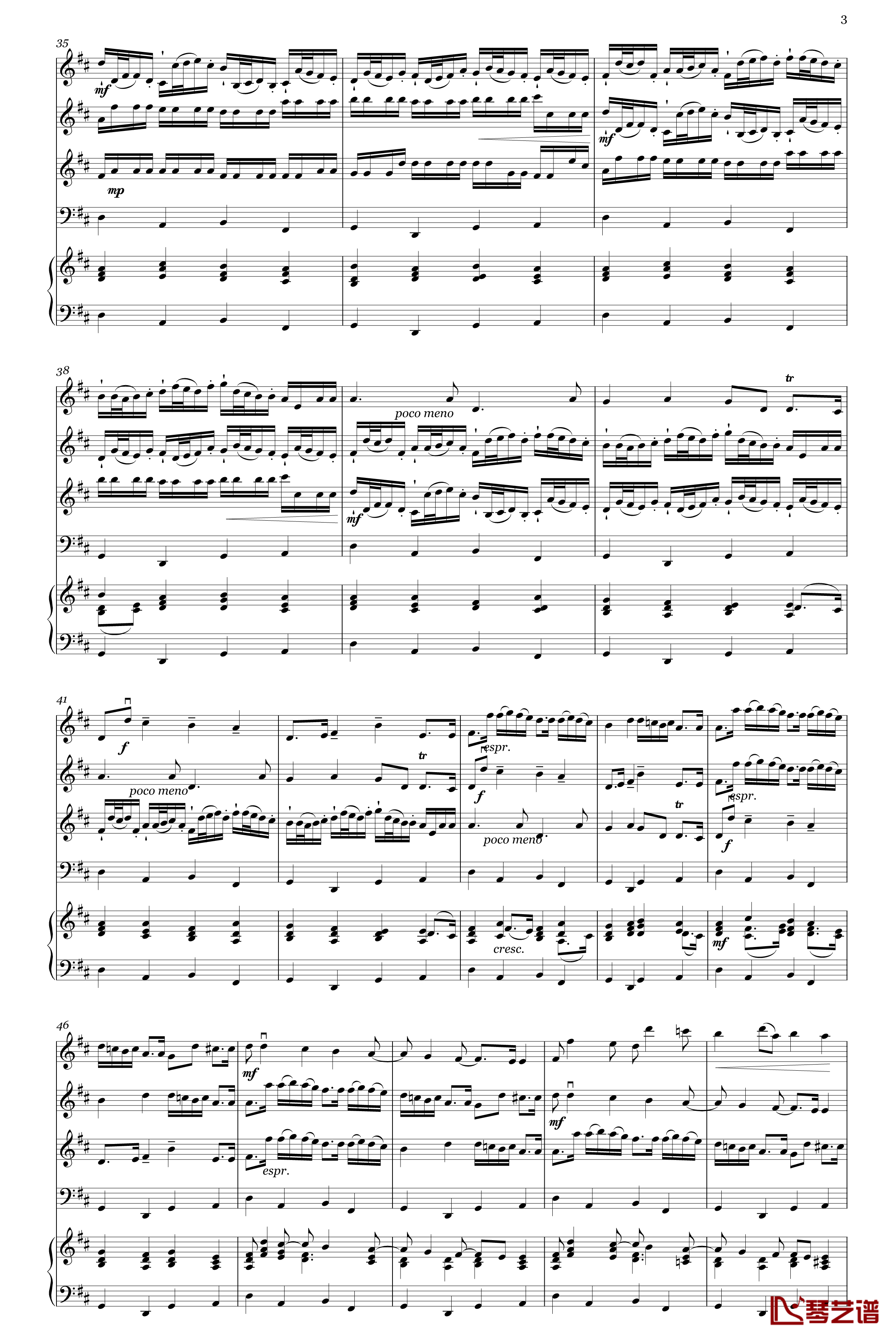 卡农D大调原版钢琴谱-帕赫贝尔-Pachelbel3