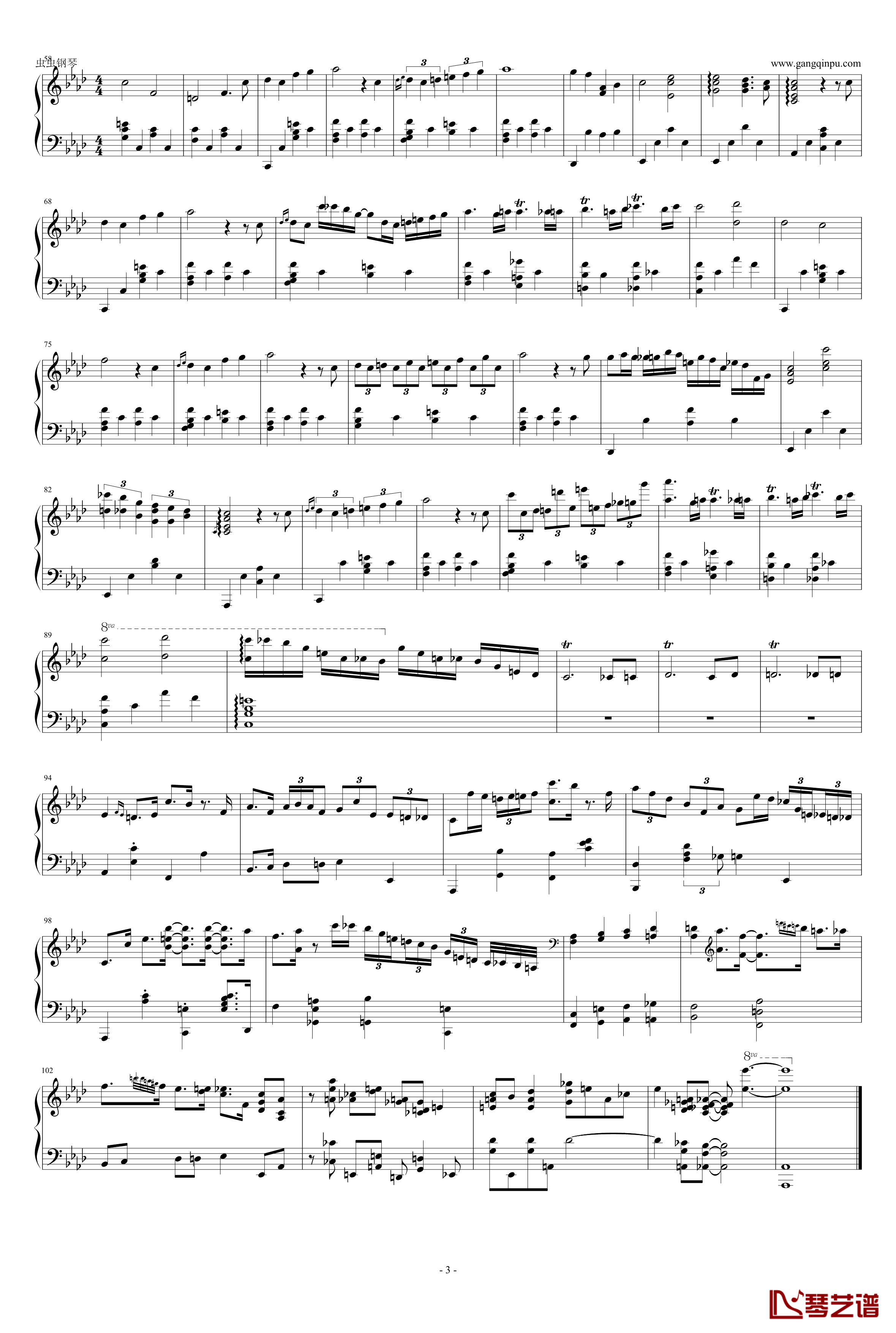 Jazz Chopin Impromptu Op.29钢琴谱-独奏-Carl Orrje3