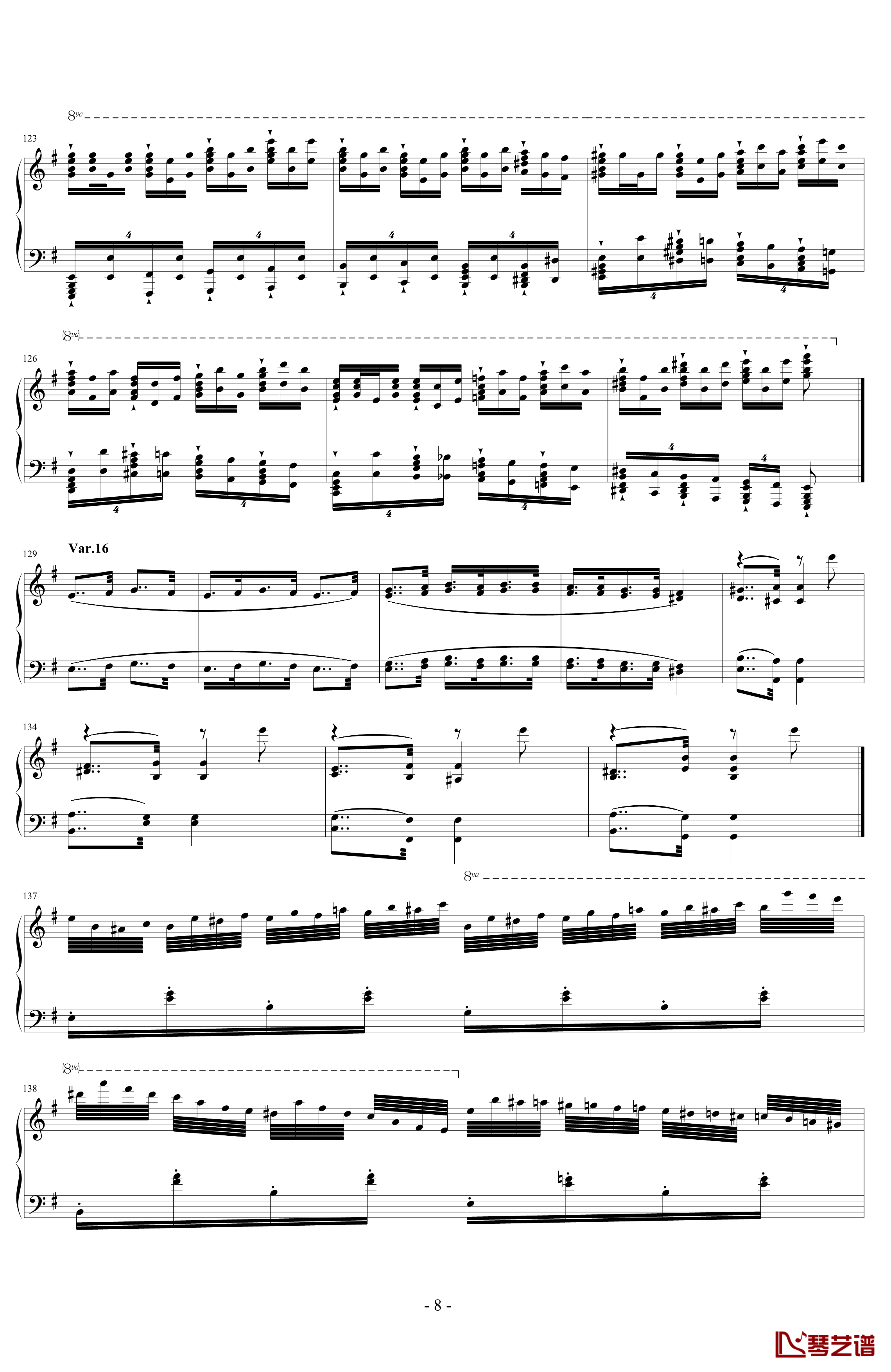 阿尔坎Op.39 No.12 变奏曲钢琴谱-Charles-Valentin Alkan8