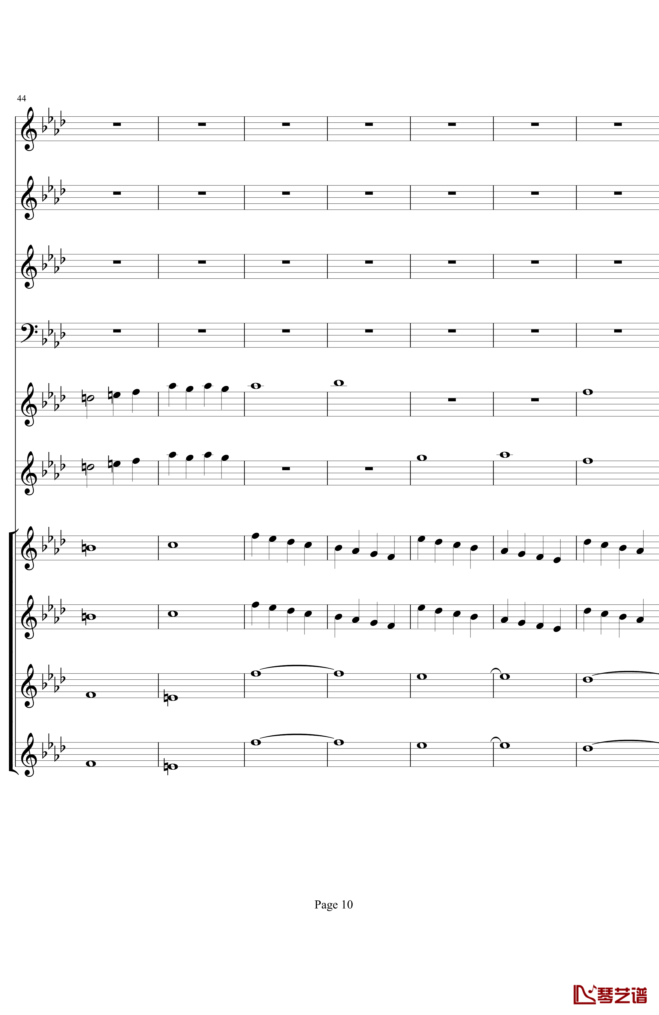 双童声协奏曲钢琴谱-Concerto Pour Deux Voix-合唱版-Saint-Preux10