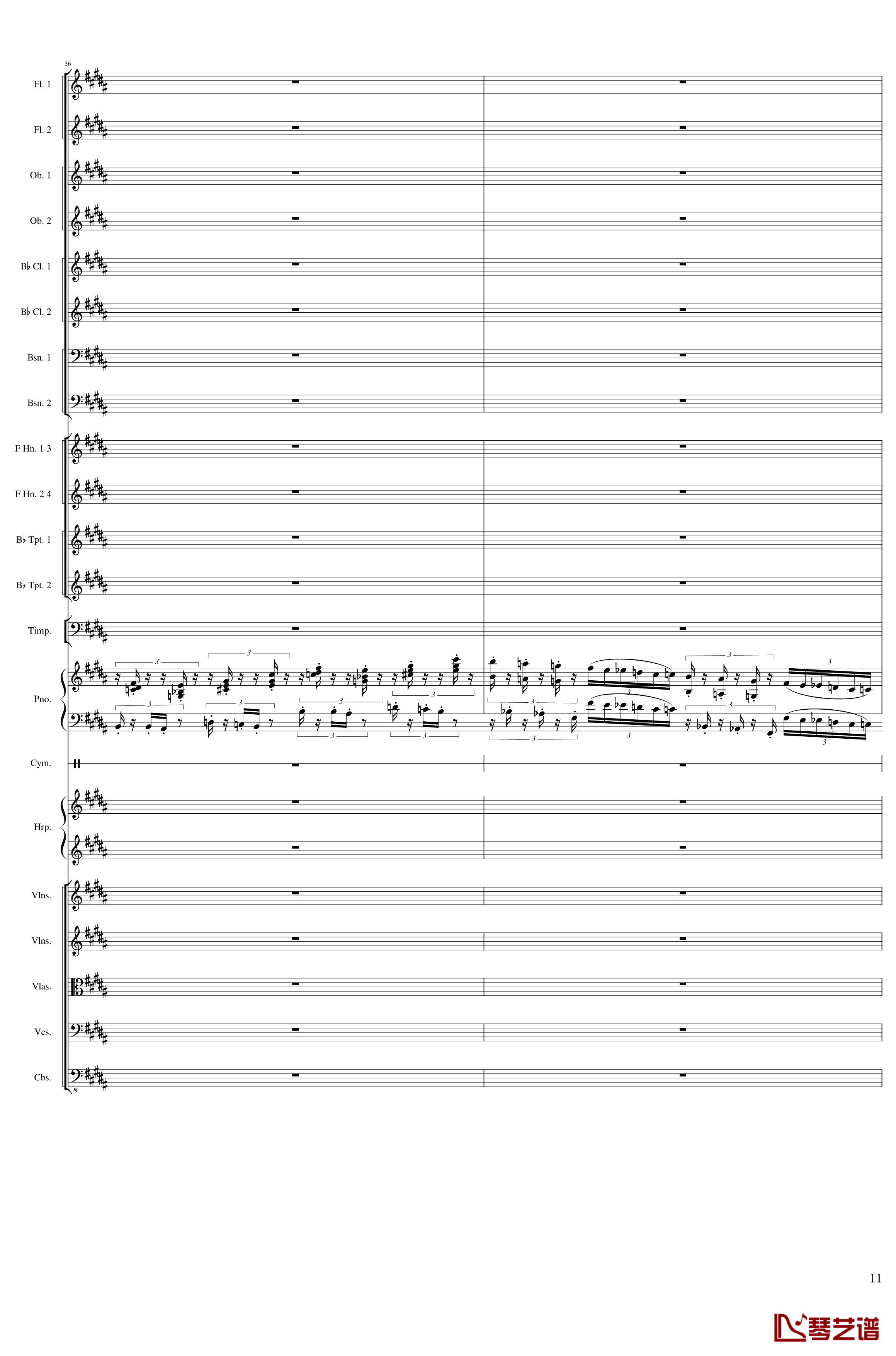 Symphonic Poem No.3, Op.91 Part 3钢琴谱-一个球11