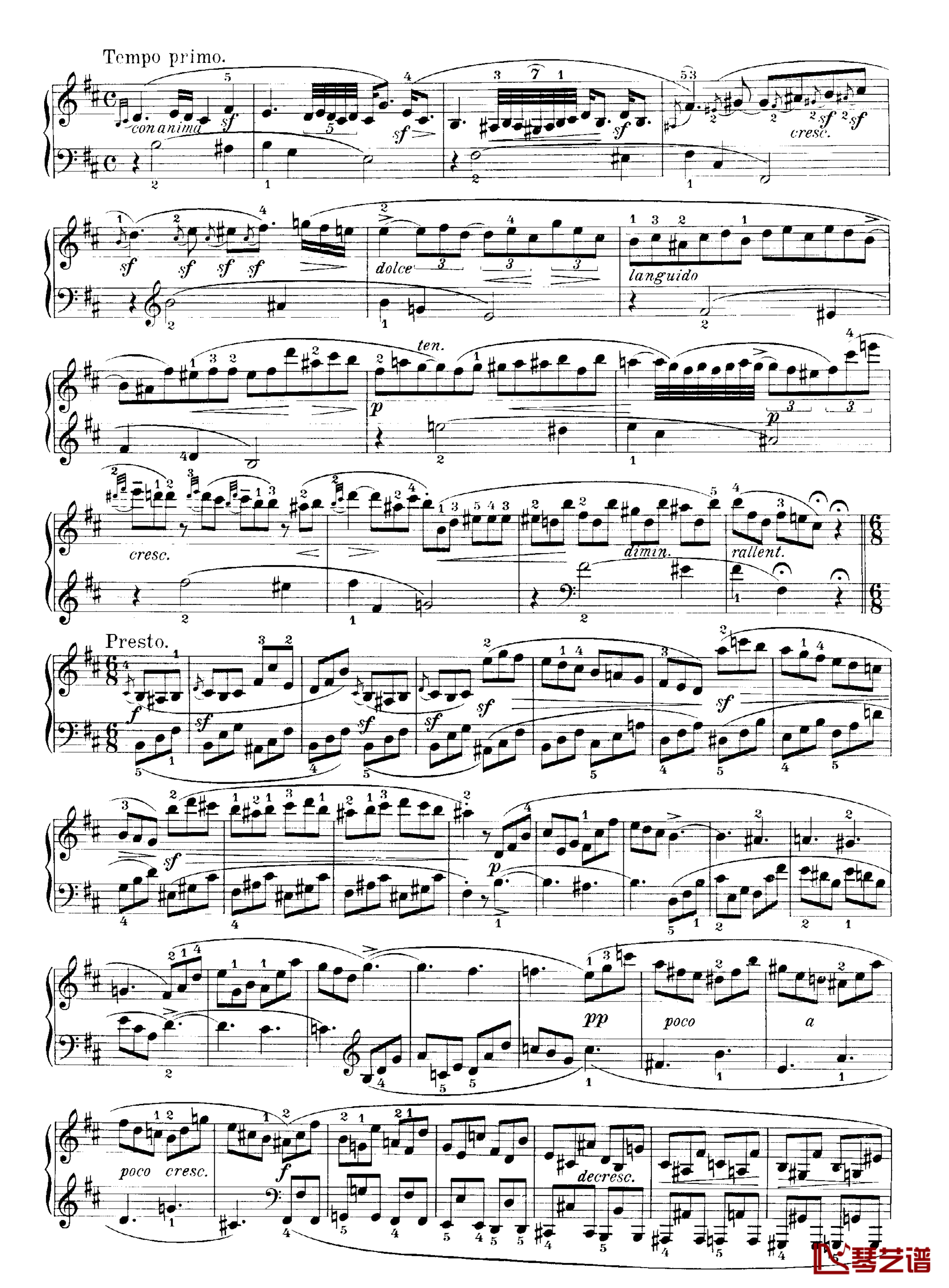 b小调钢琴奏鸣曲Op.40No.2钢琴谱-克莱门蒂13