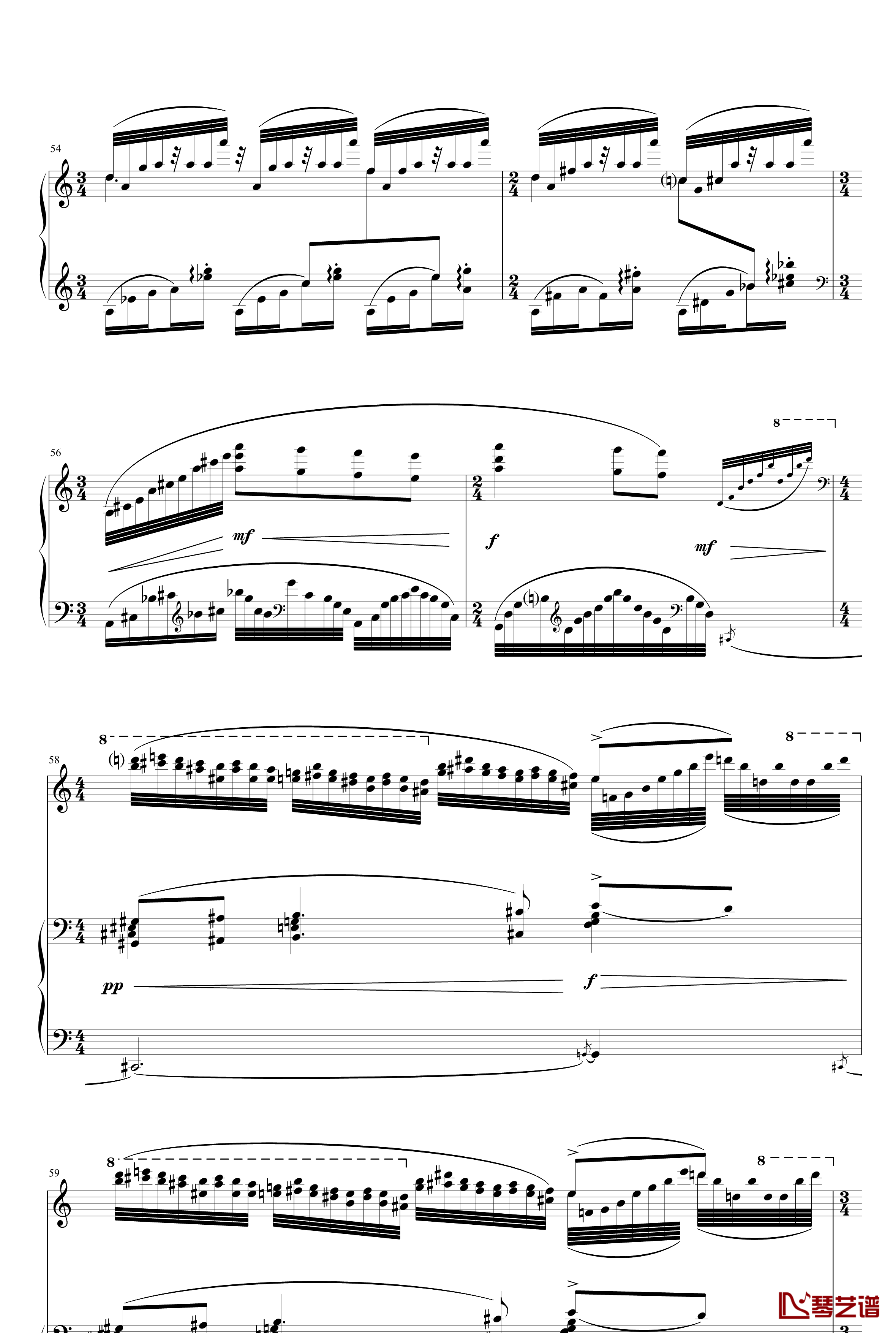 水妖钢琴谱-改良版-拉威尔-Ravel7