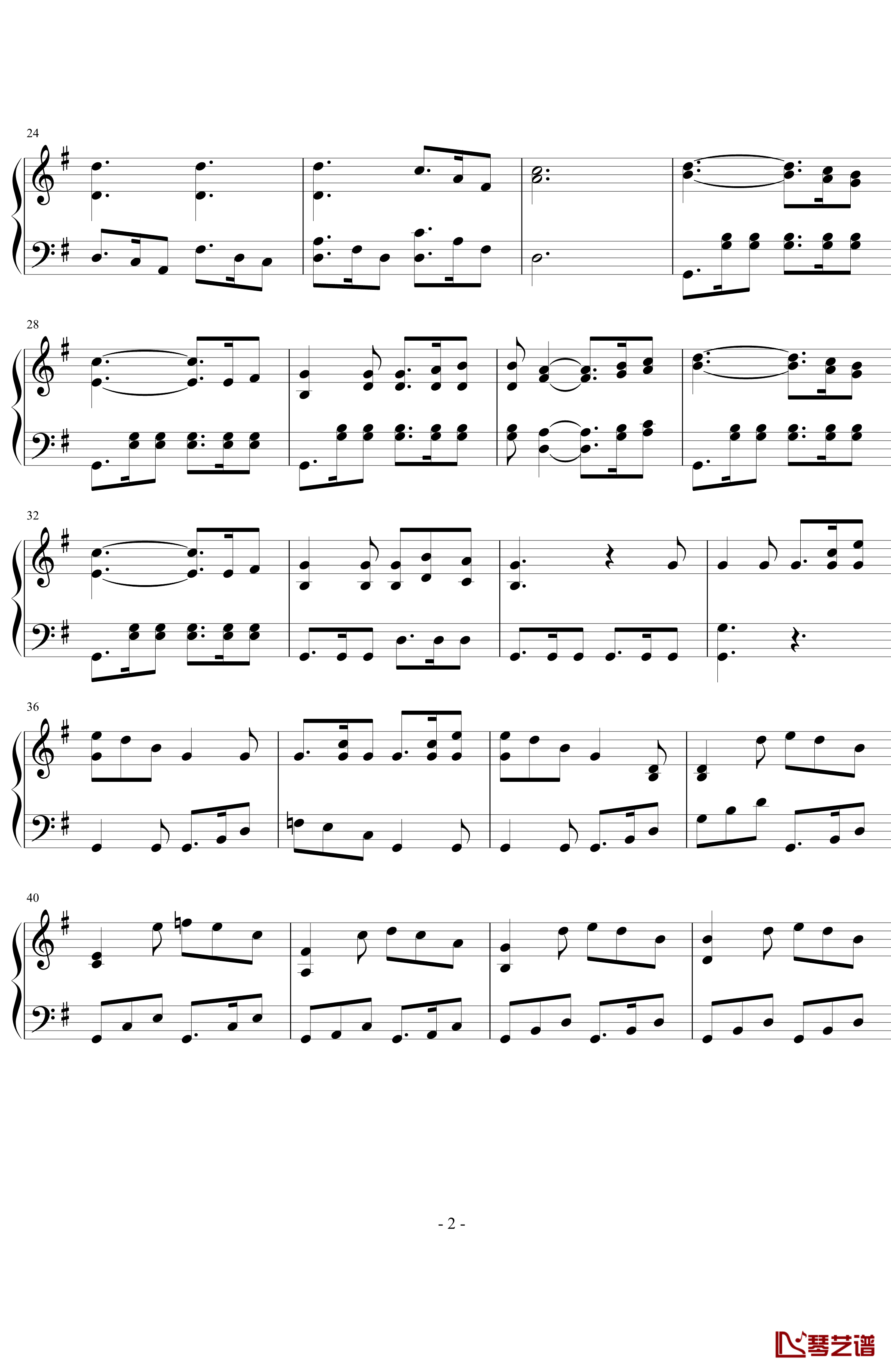 第七号交响曲第一乐章钢琴谱-贝多芬-beethoven2