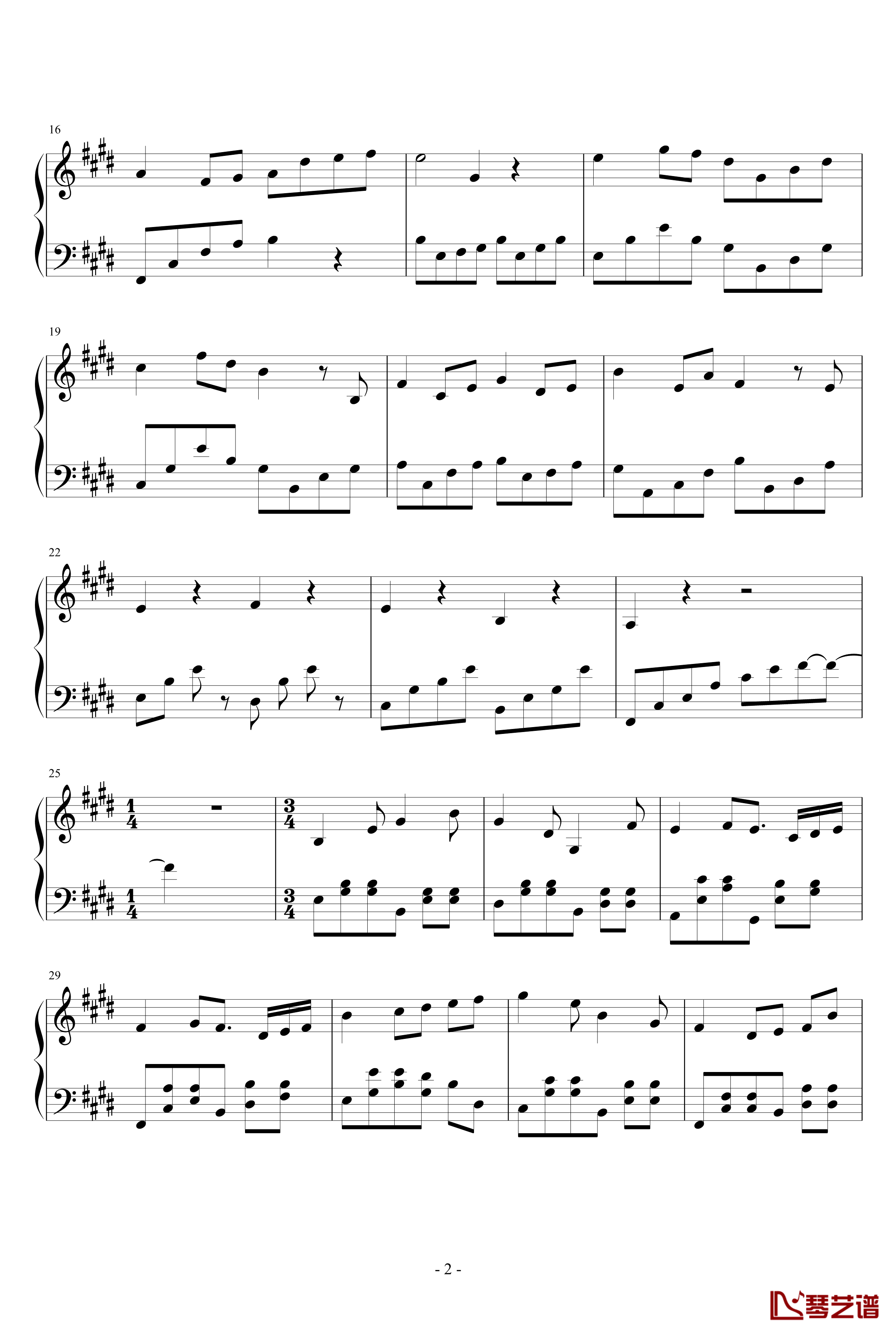 春天的幻想曲钢琴谱-费伦斯特19912