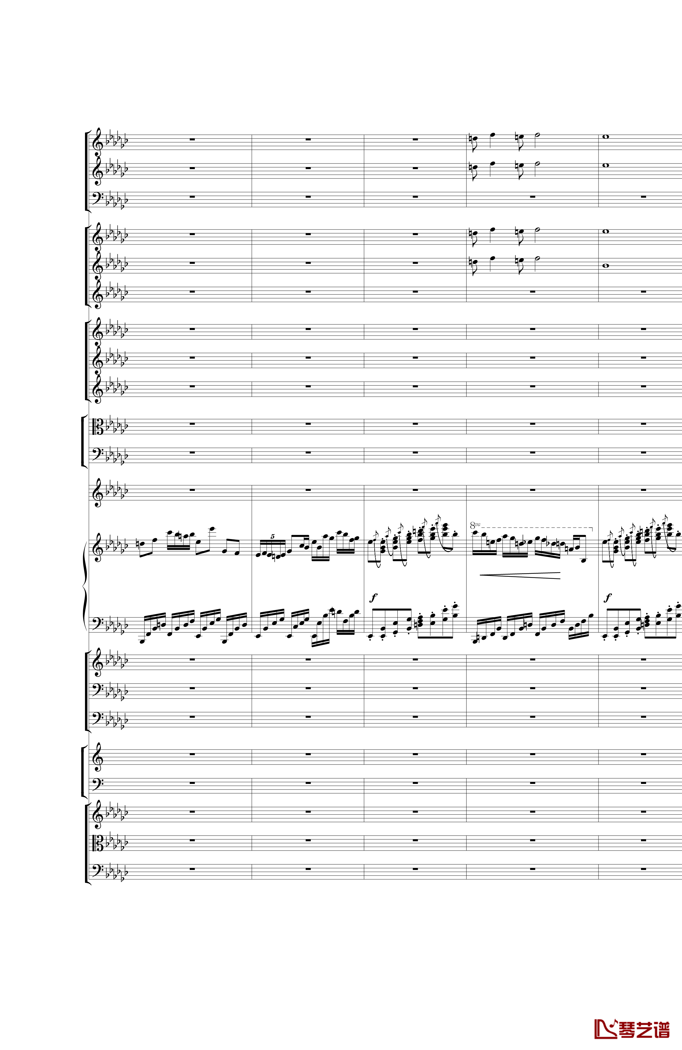 Piano Concerto No.3 in E Flat minor钢琴谱 I.Moderto-热情而辉煌7