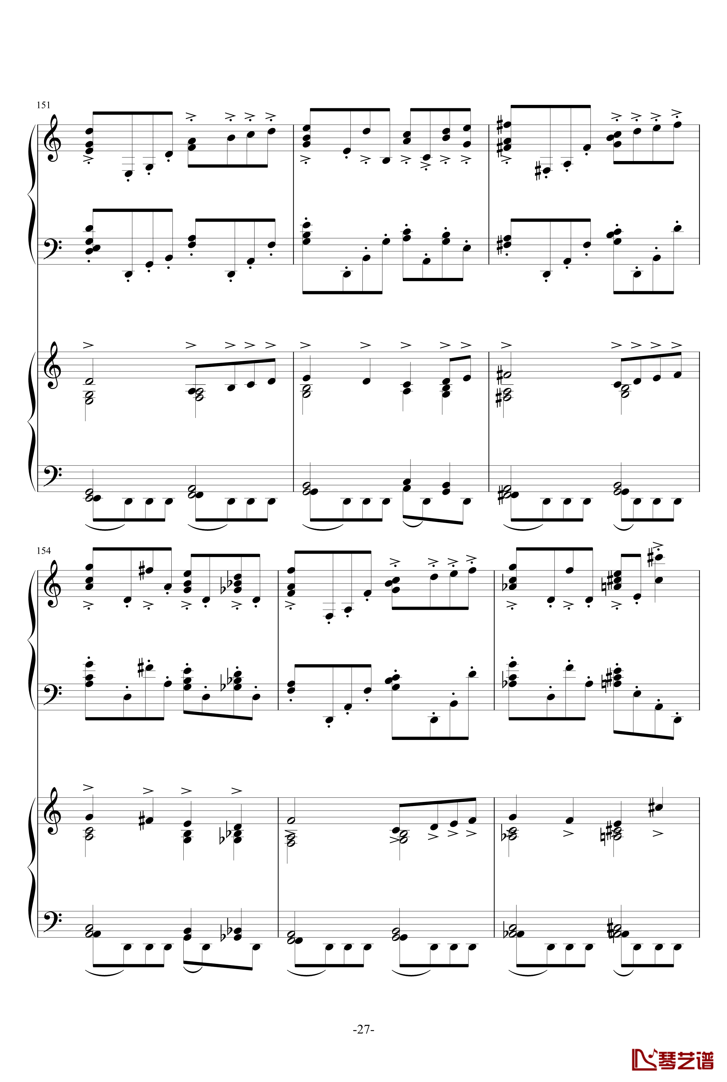 普罗科菲耶夫第三钢琴协奏曲第二乐章钢琴谱27