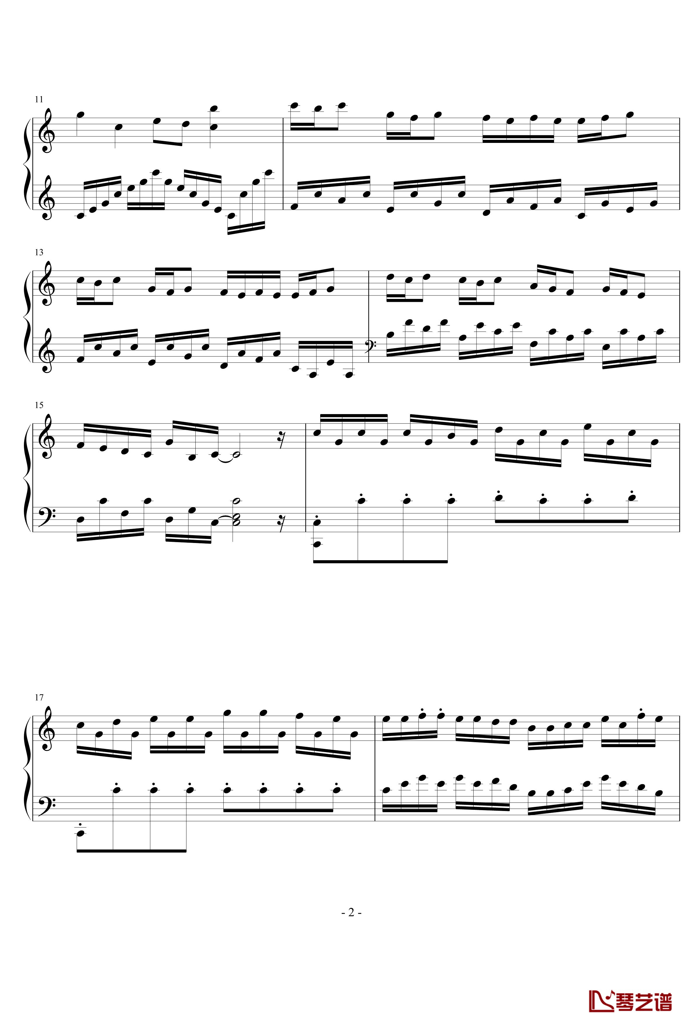 c大调奏鸣曲钢琴谱-尼柯2