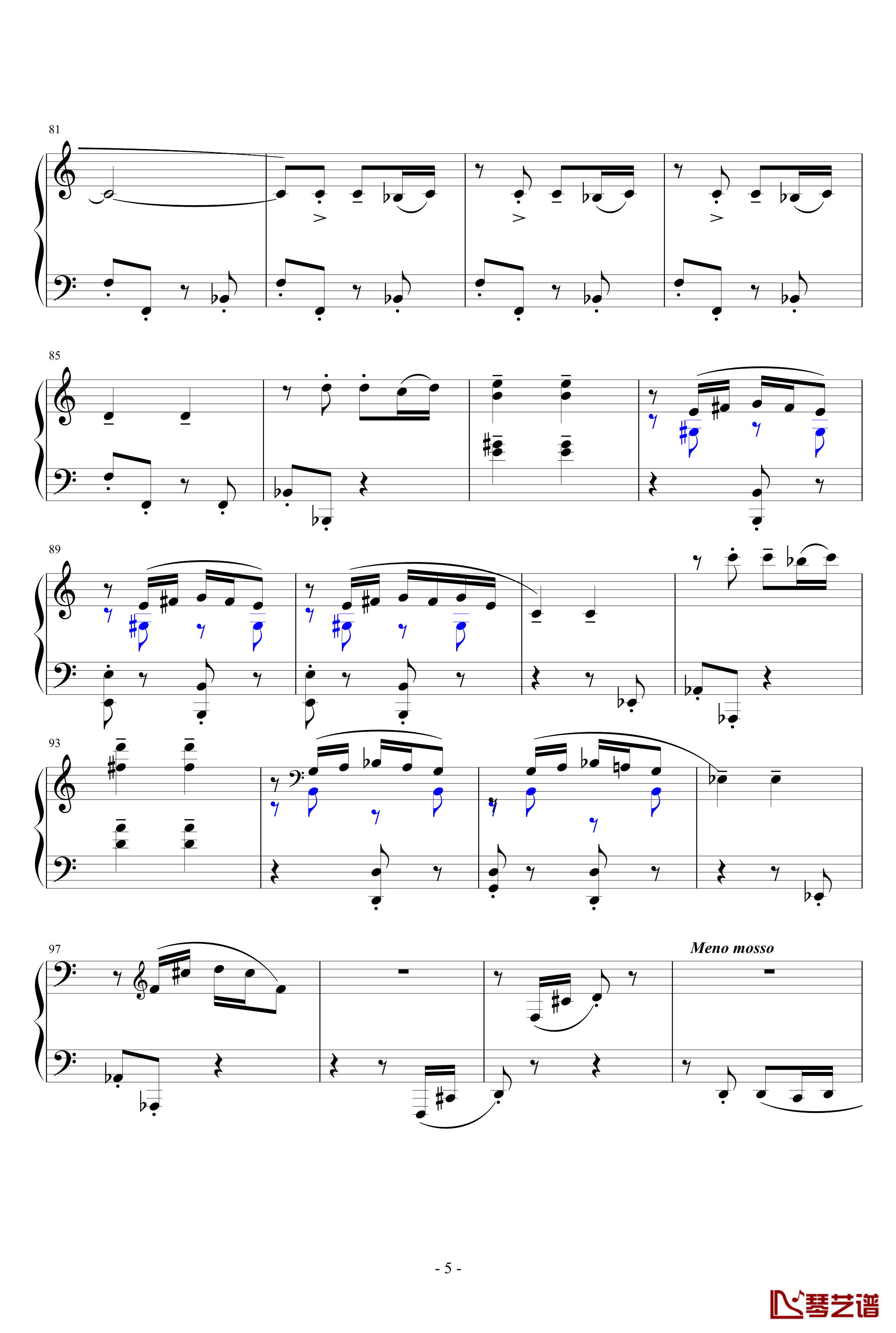 组曲第一首钢琴谱-巴托克5